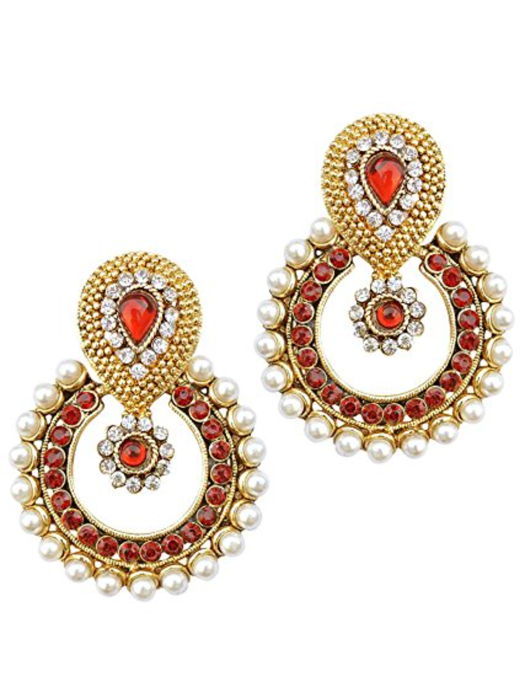 YouBella Traditional Gold Plated Chandbali Earrings Combo For Women/Girls