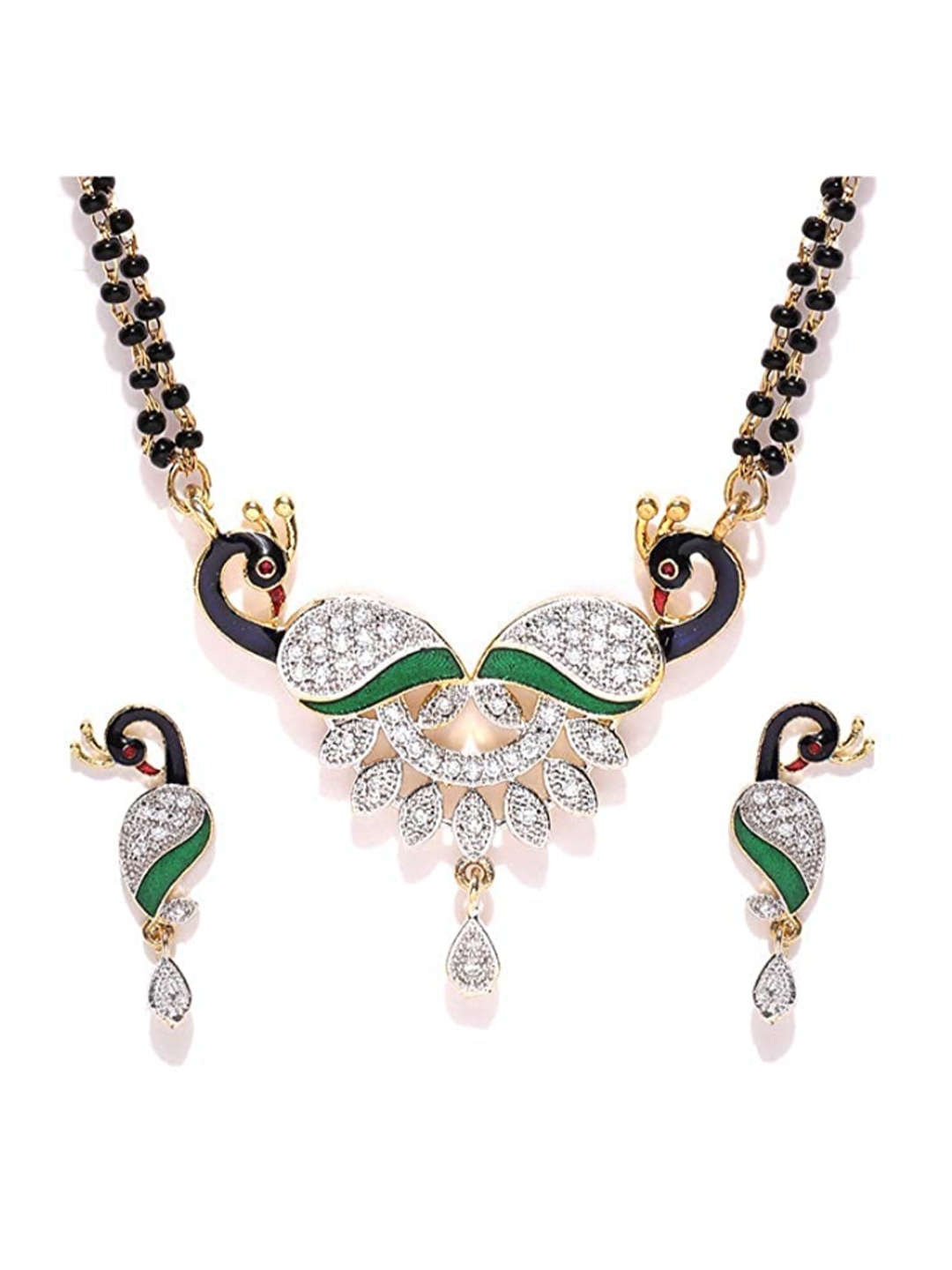 YouBella Jewellery Gold Plated Combo of 2 Mangalsutra Necklace Set for Women ���