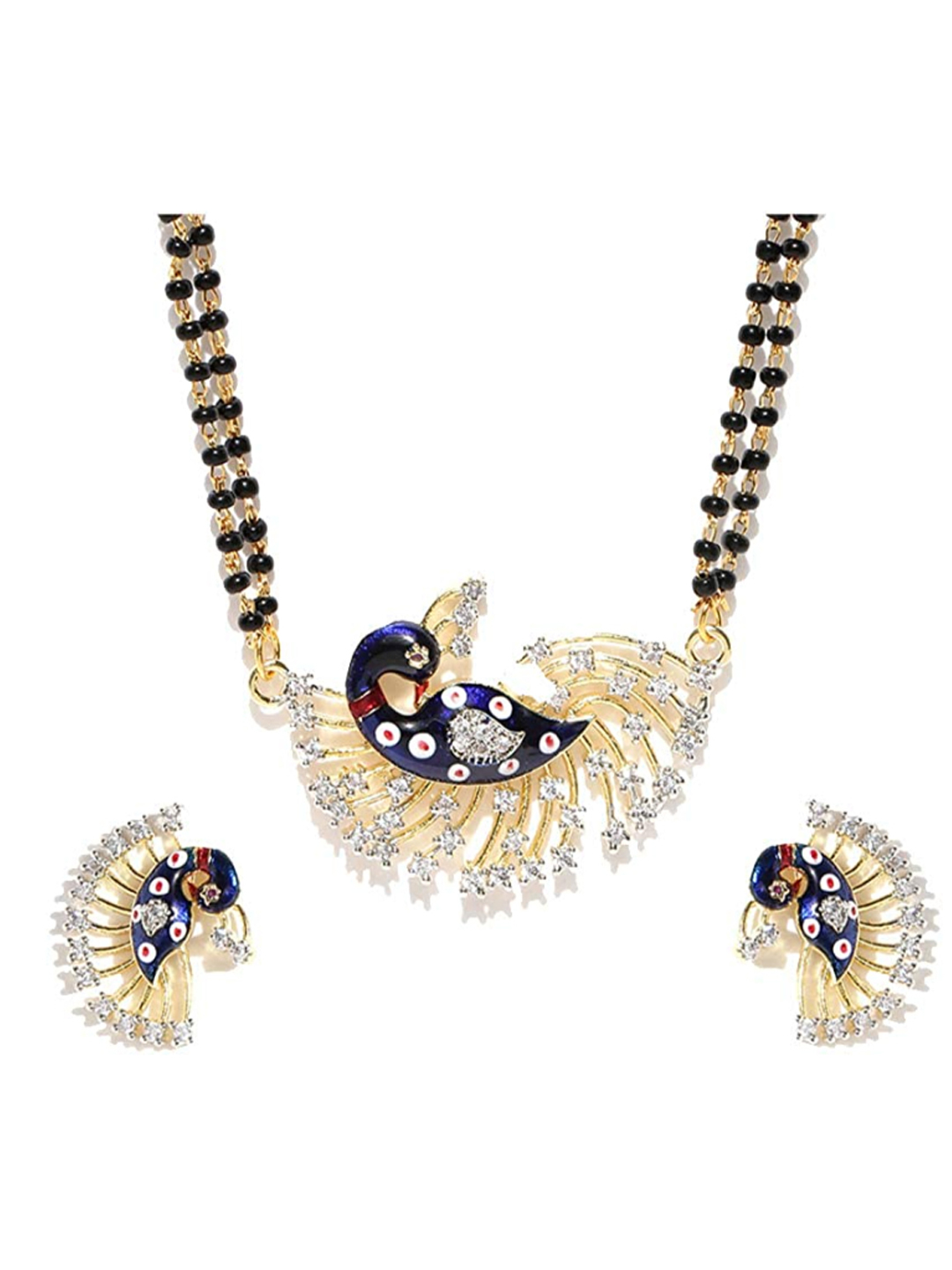 YouBella Jewellery Gold Plated Combo of 2 Mangalsutra Necklace Set for Women ���