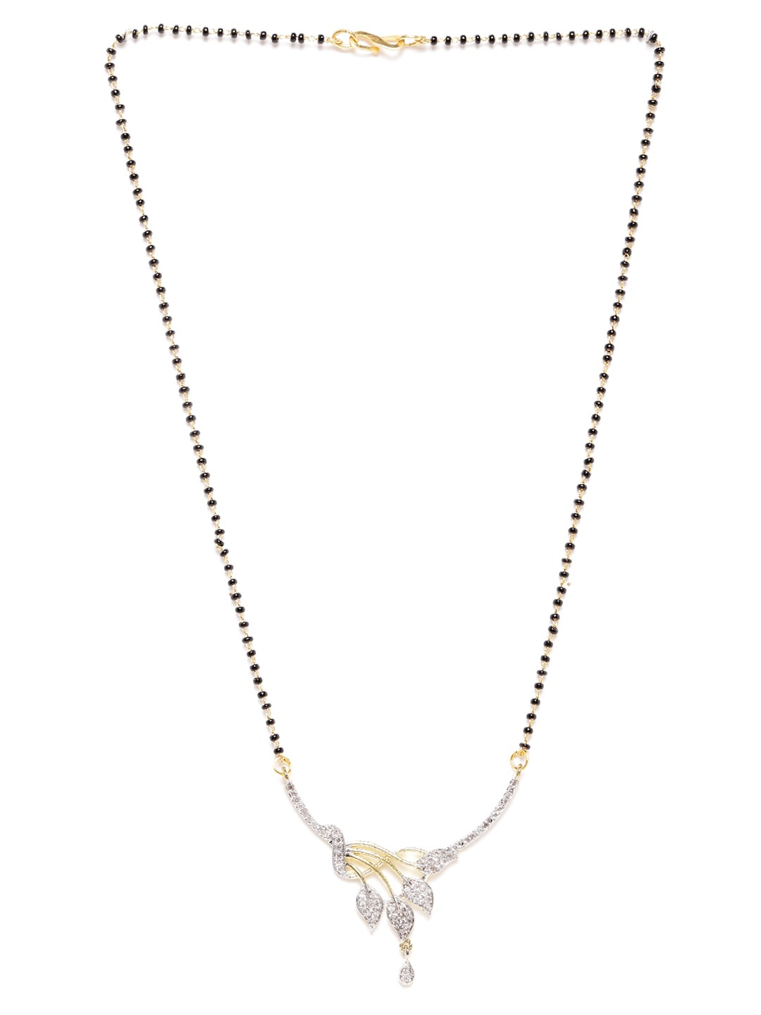 YouBella Women's Pride Collection Combo of Four Designer American Diamond Mangalsutra Pendant with Chain for Women