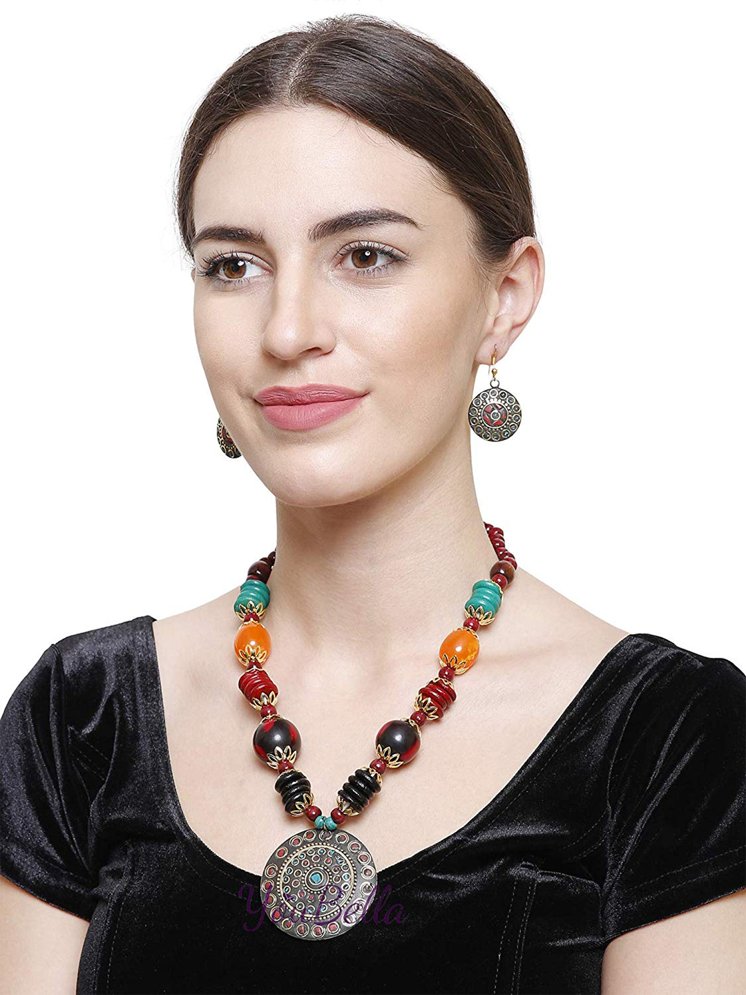 YouBella Stylish Afghani Tribal Jewellery  Set for Women (multicolour)(MV-FS6S-86K3)