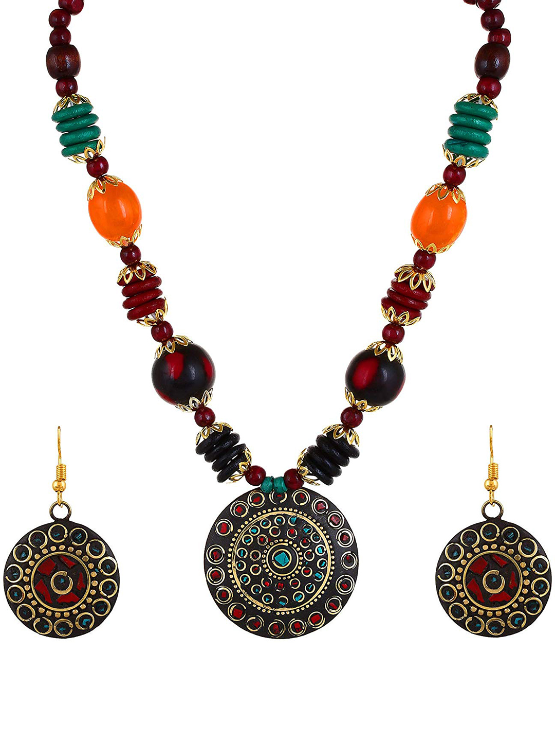 YouBella Stylish Afghani Tribal Jewellery  Set for Women (multicolour)(MV-FS6S-86K3)