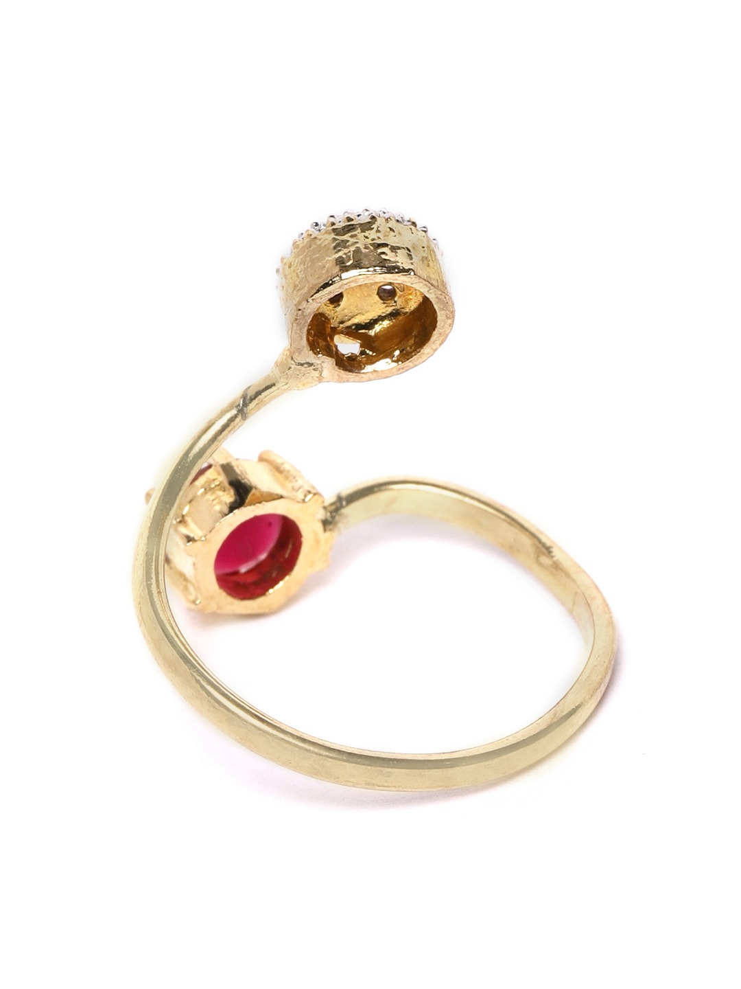 YouBella Red Gold-Plated Stone-Studded Jewellery Set