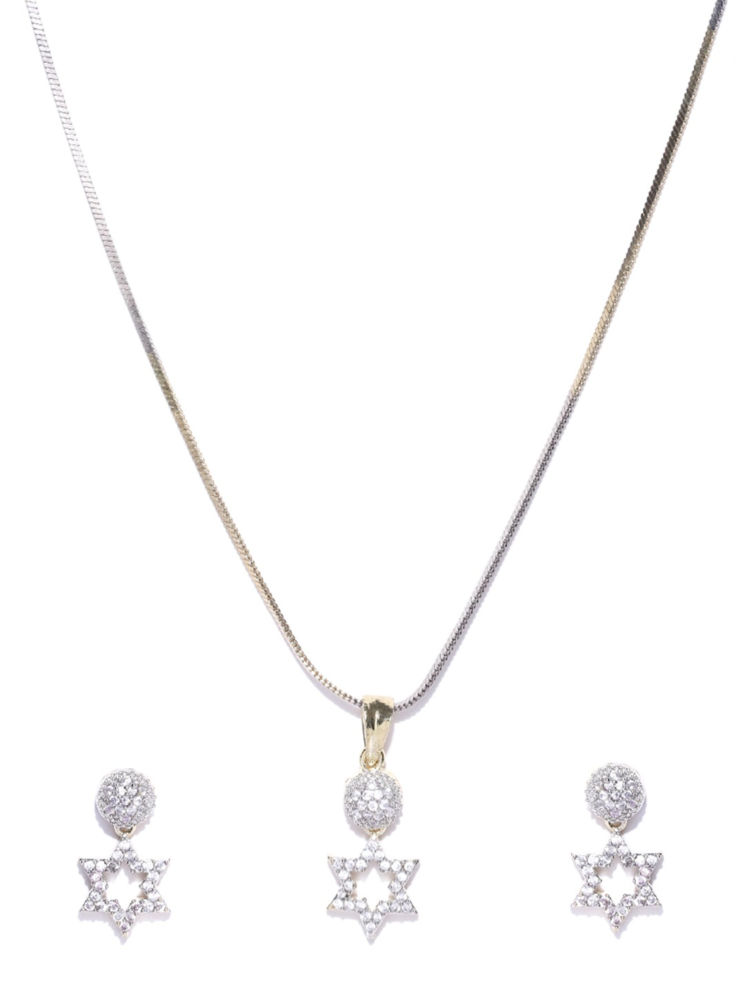 YouBella Gold-Plated AD-Studded Jewellery Set