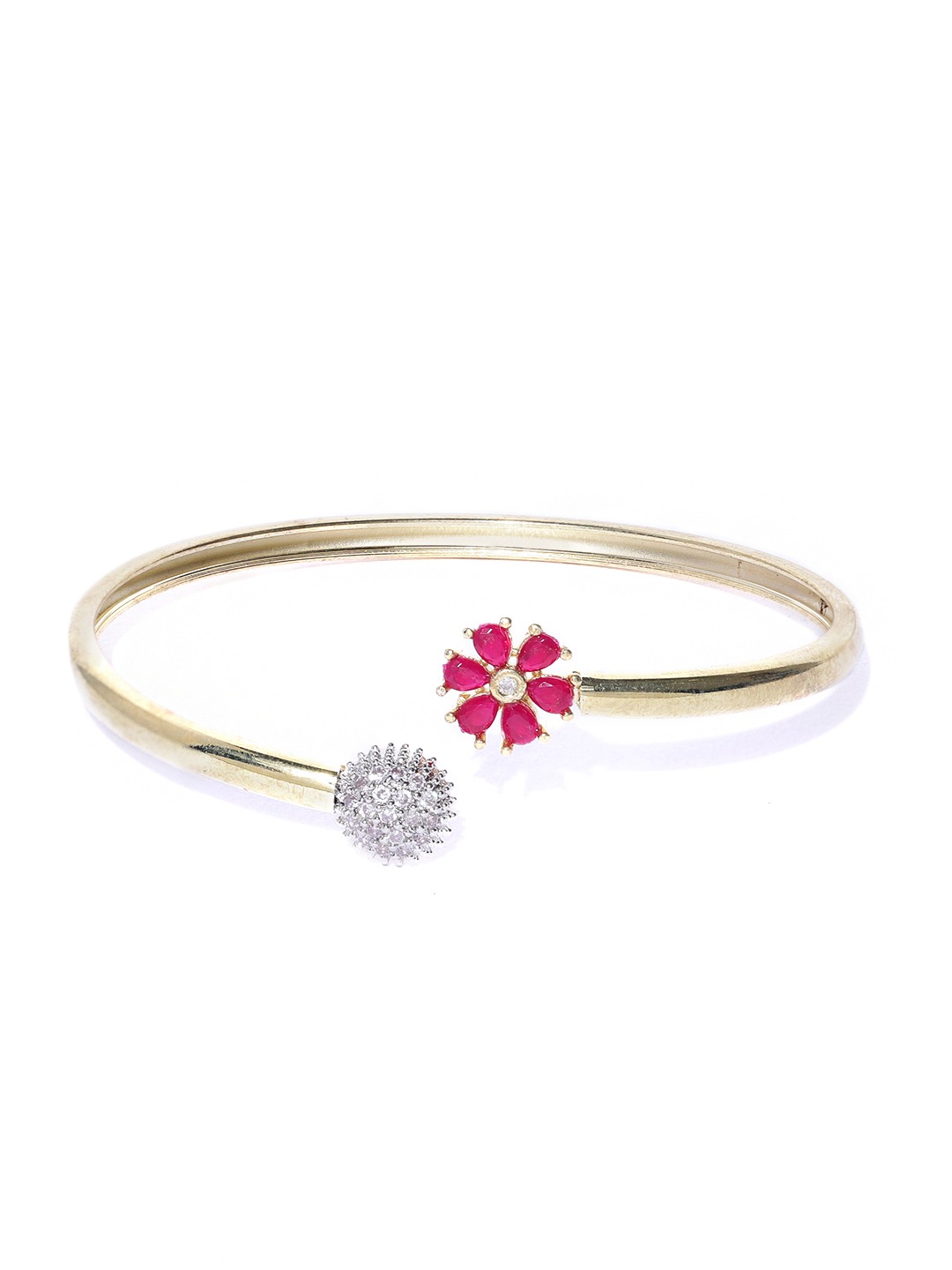 YouBella Stylish Latest Design Jewellery Combo Of Pendant Necklace Earrings Rings And Bracelet Gold Plated Jewellery Set for Women (Pink) (Mix_Combo_109)