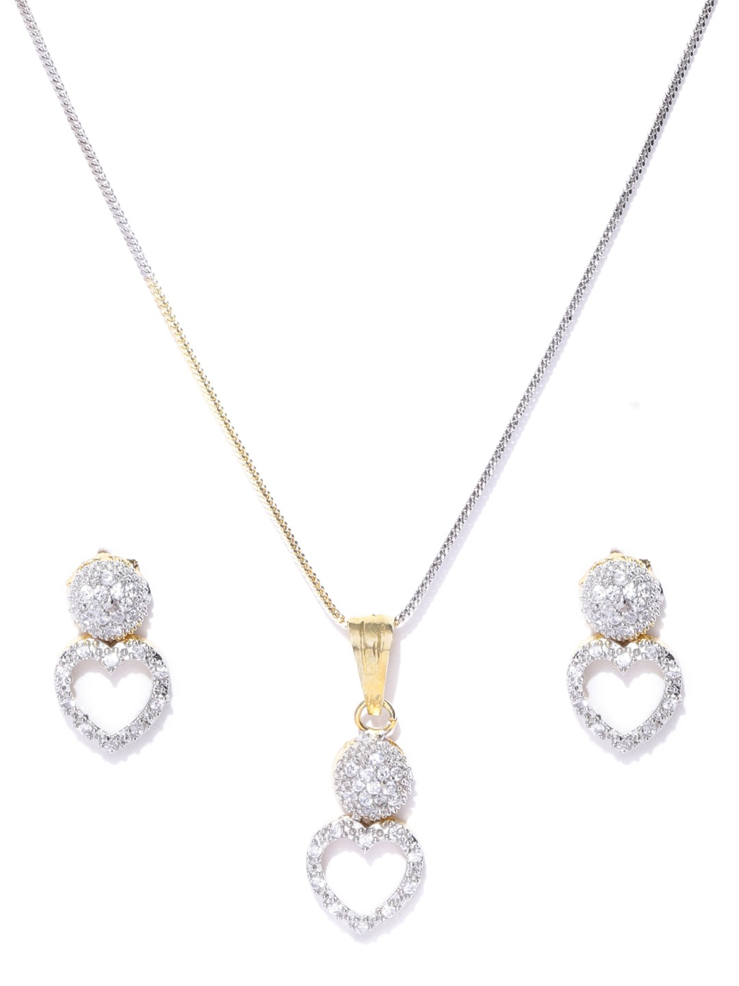 YouBella Gold-Plated AD-Studded Jewellery Set