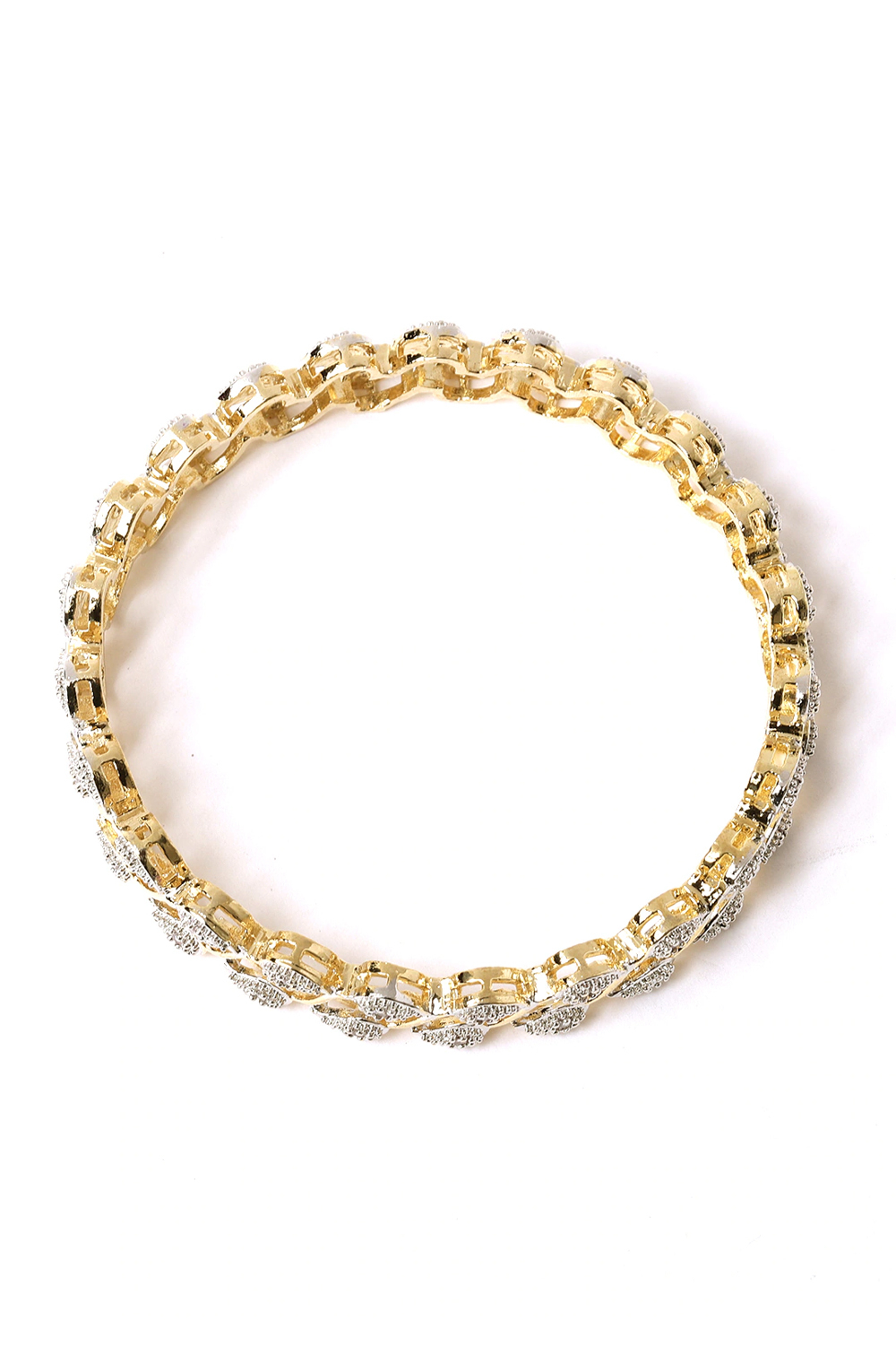 YouBella Black Gold-Plated Stone-Studded Mangalsutra Set with Bangles