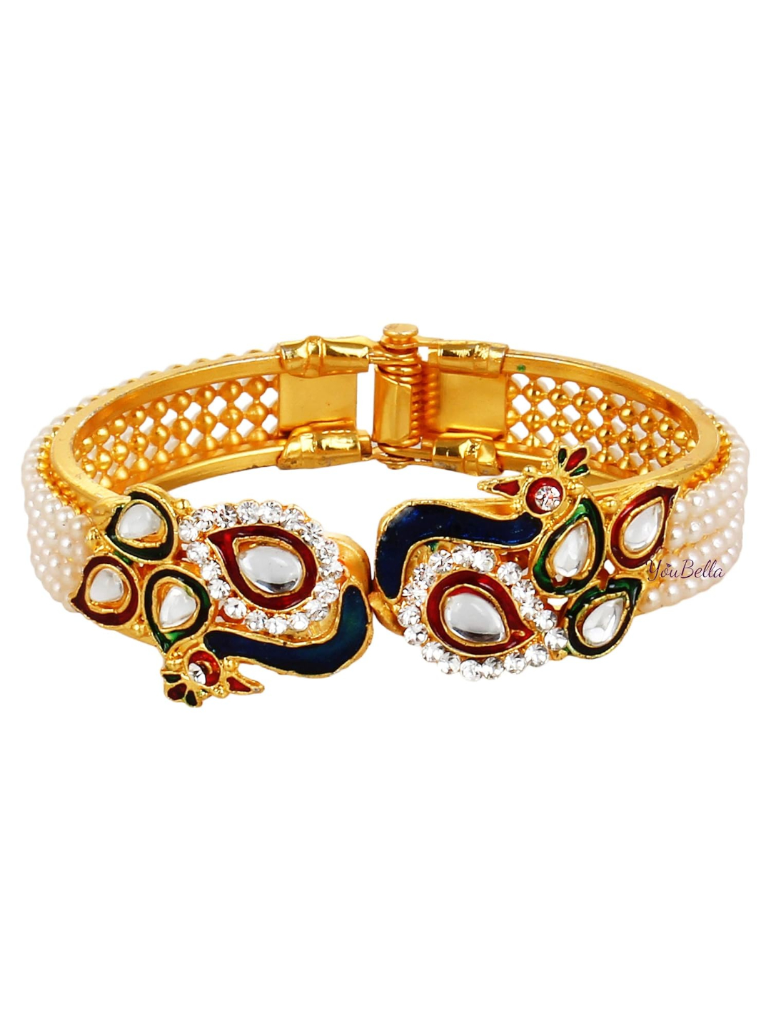 YouBella Stylish Traditional Jewellery Combo Gold Plated Bangle Set for Women (Golden)(Mix_Combo_95)