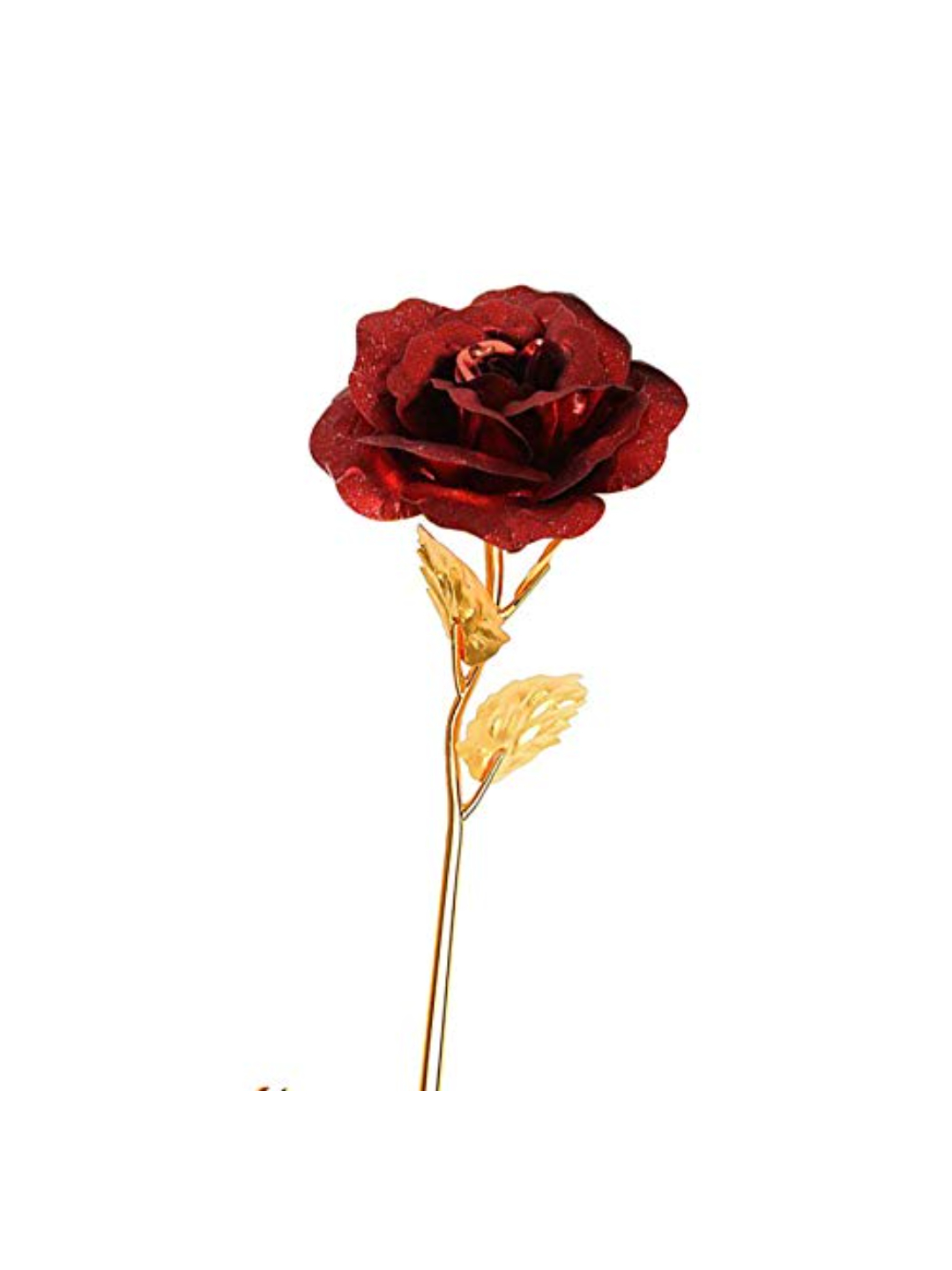 Valentine Gifts by YouBella Fashion Jewellery Gold Plated Rose Flower with Gift Box (Red)