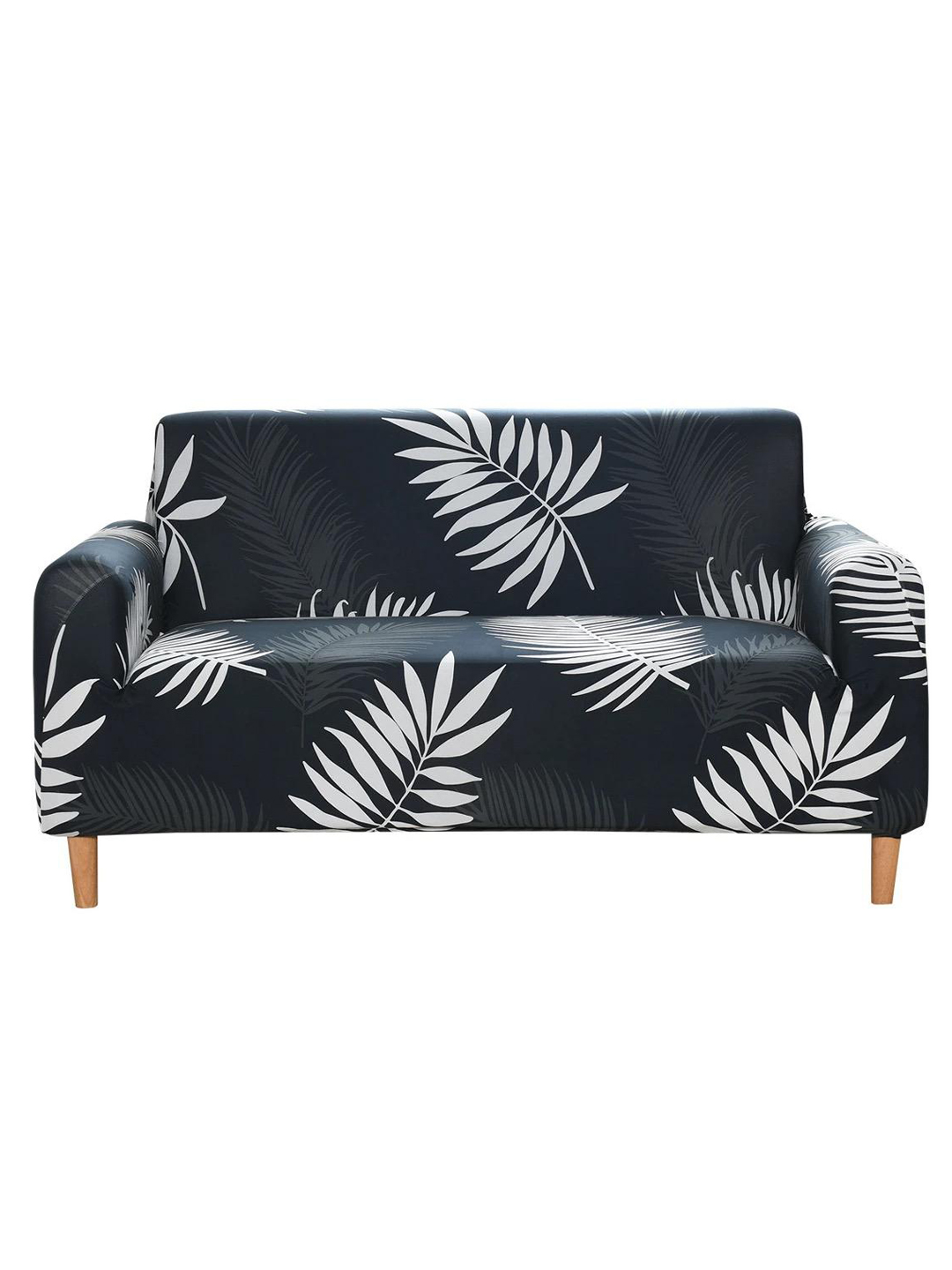 YouBella Universal Sofa Cover Big Elasticity Cover for Couch Flexible Stretch Sofa Slipcover Floral Prints (Blue Leaf, 2 Seater)