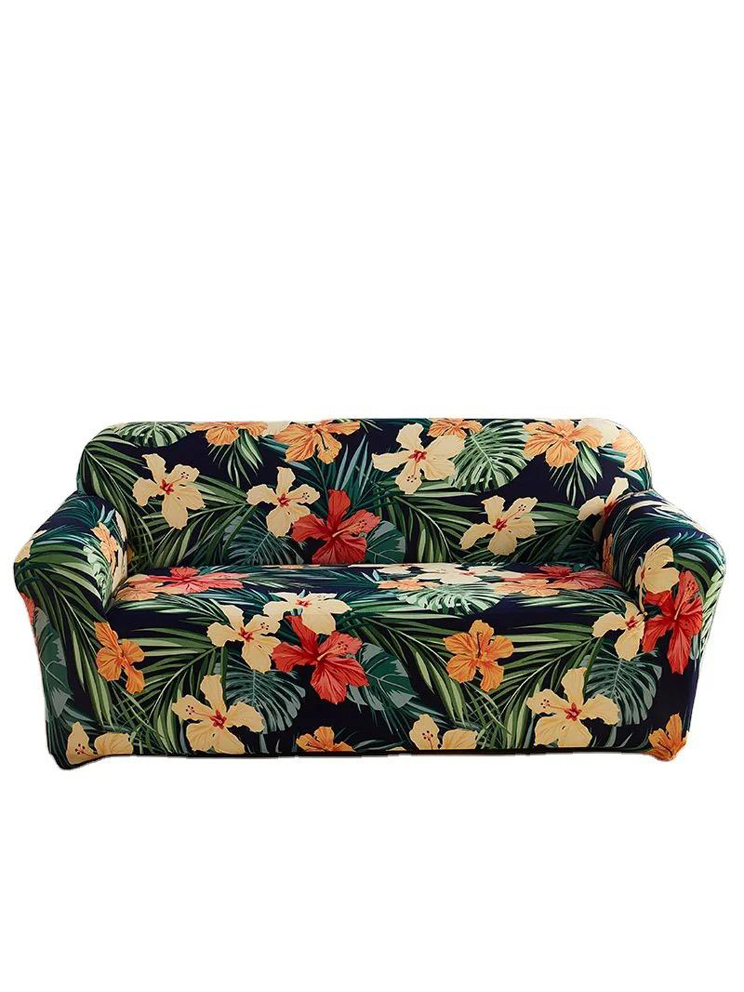 YouBella Universal Sofa Cover Big Elasticity Cover for Couch Flexible Stretch Sofa Slipcover Floral Prints (Multi-Color Floral, 1 Seater)