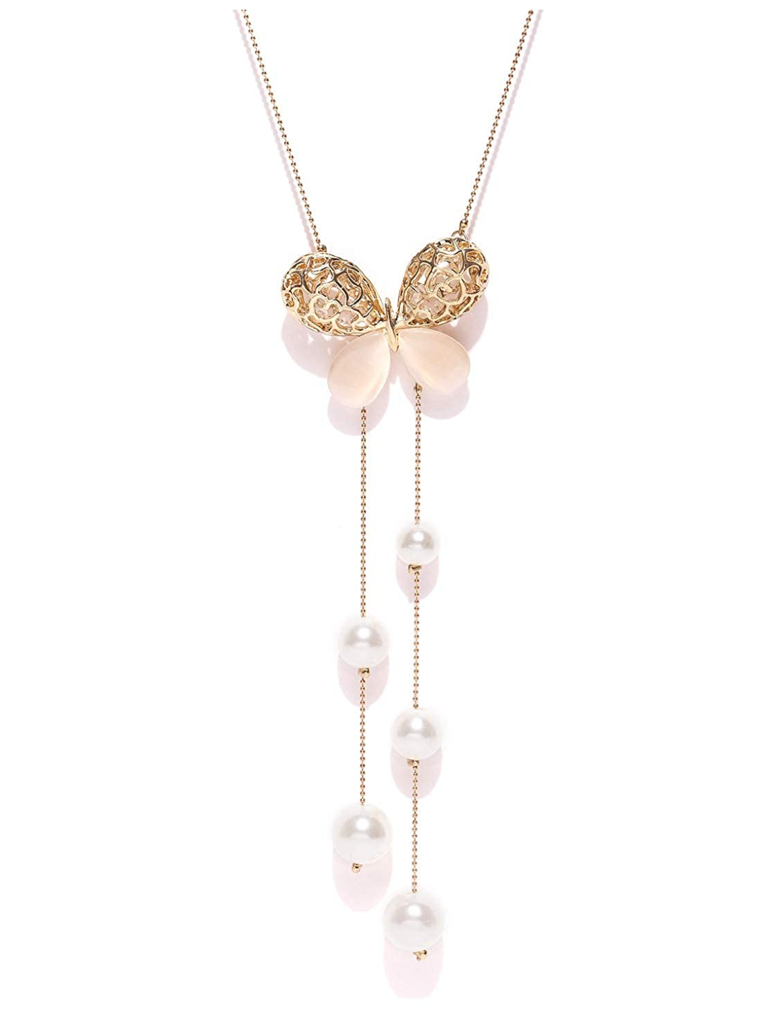 Valentine YouBella Jewellery Combo of Gold Plated Rose Flower and Necklace Chain for Girls/Women