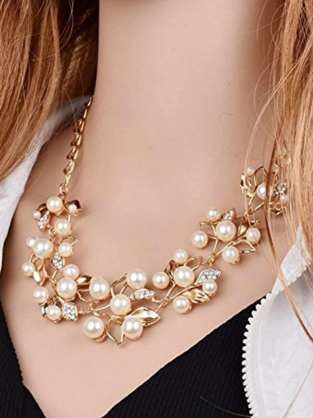 Valentine YouBella Jewellery Combo of Gold Plated Rose Flower and Jewellery Necklace Set for Girls/Women