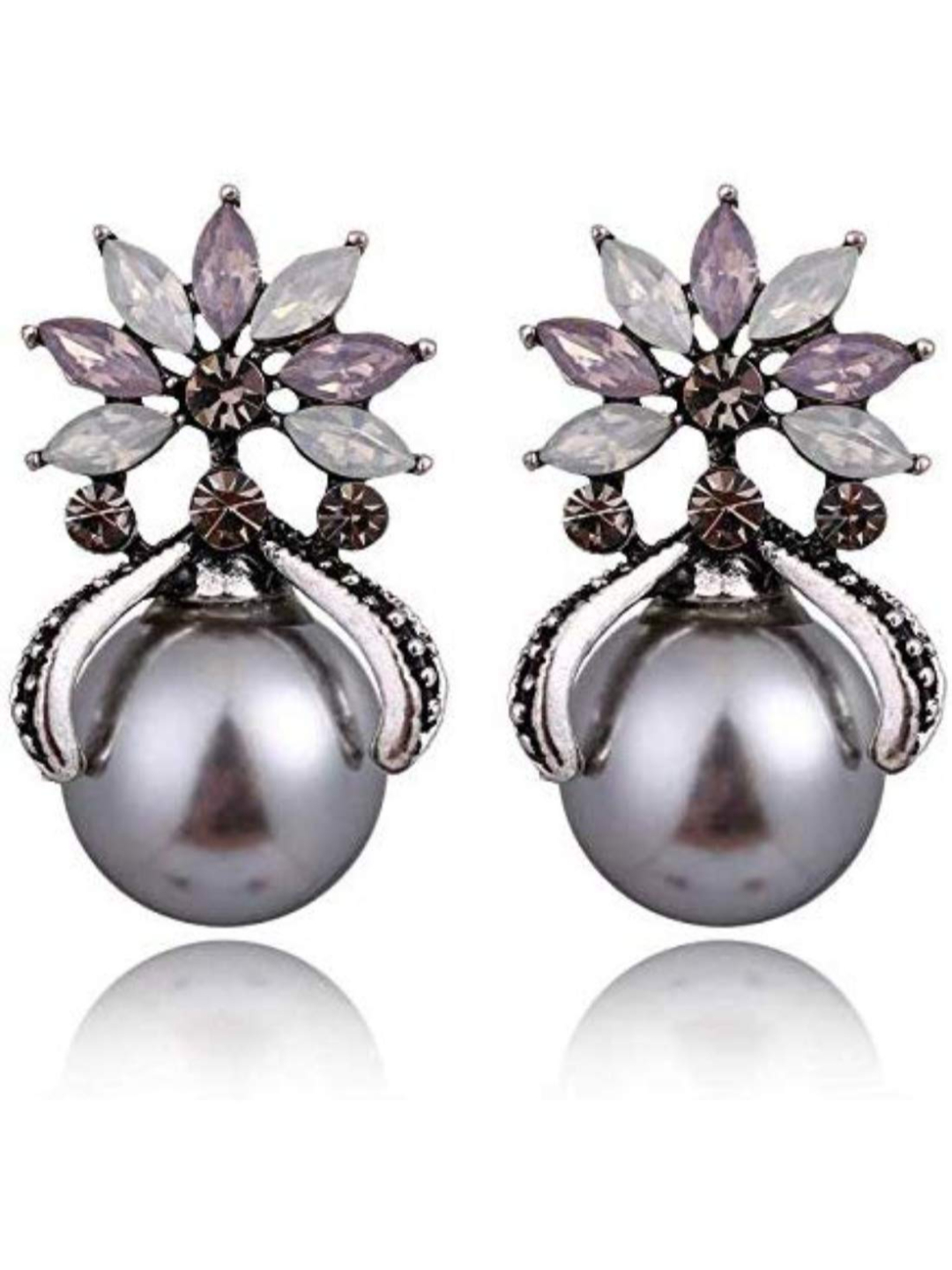Valentine YouBella Jewellery Combo of Gold Plated Rose Flower and Stylish Earrings for Girls/Women