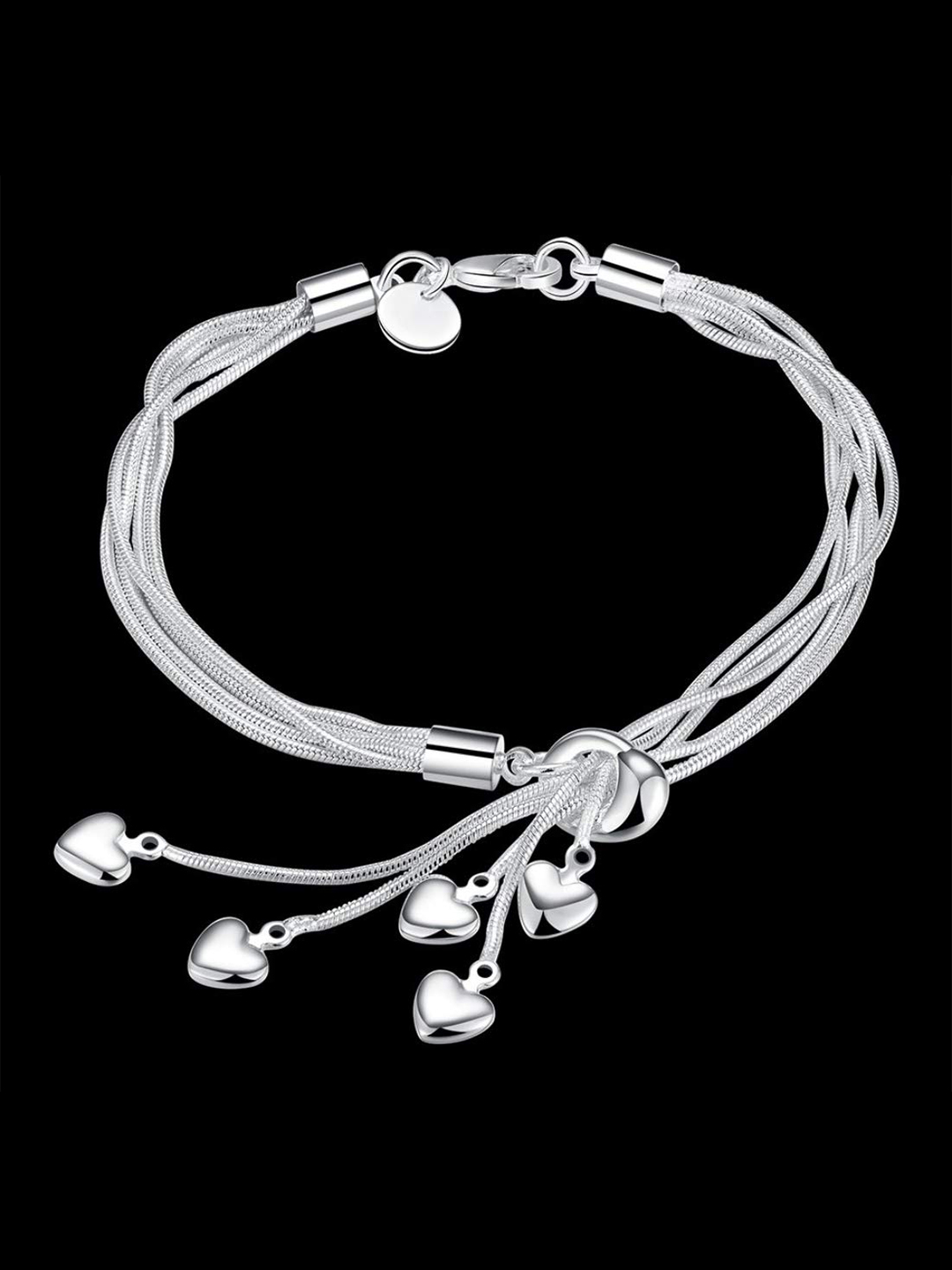 Valentine YouBella Jewellery Combo of Gold Plated Rose Flower and Charm Bangle Bracelet for Girls/Women
