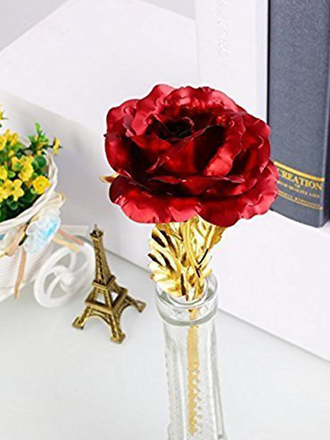 Valentine Gifts for Her : YouBella Jewellery Combo of Gold plated Rose Flower and Earrings for Girls/Women