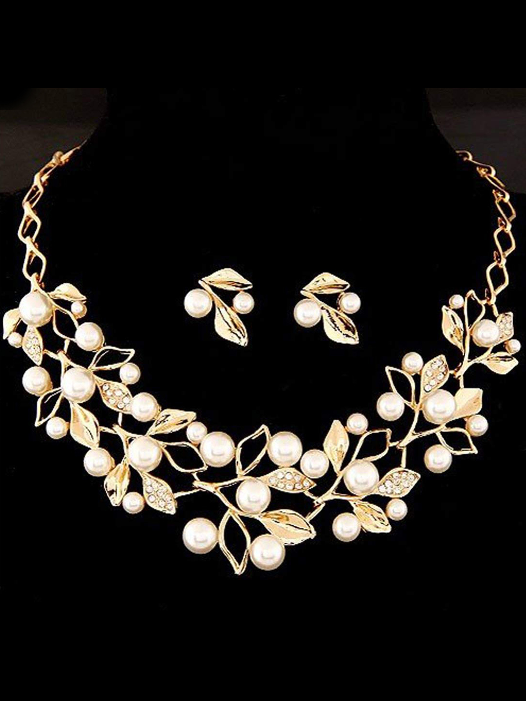 Valentine YouBella Jewellery Combo of Gold Plated Rose Flower and Jewellery Necklace Set for Girls/Women