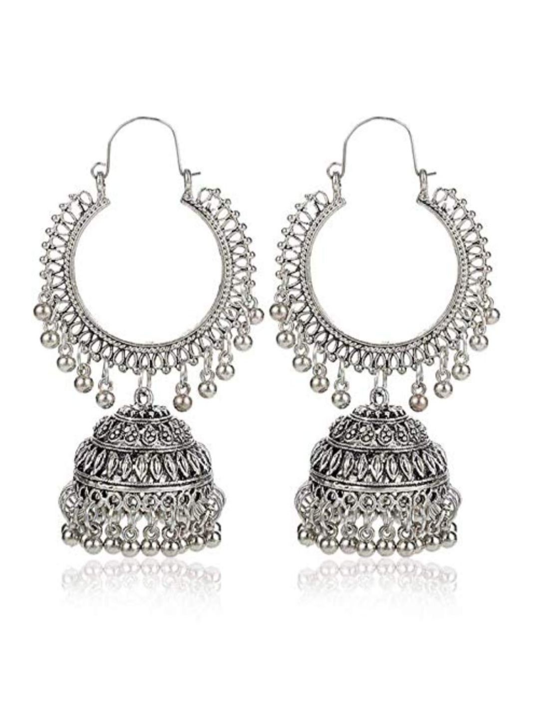Valentine Gifts for Her : YouBella Jewellery Combo of Gold plated Rose Flower and Jhumka Earrings for Girls/Women
