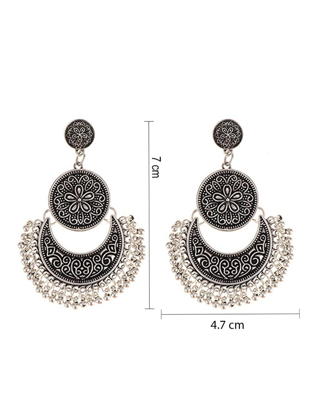 Valentine YouBella Jewellery Combo of Gold Plated Rose Flower and Stylish Afghan Fancy Earrings for Girls and Women