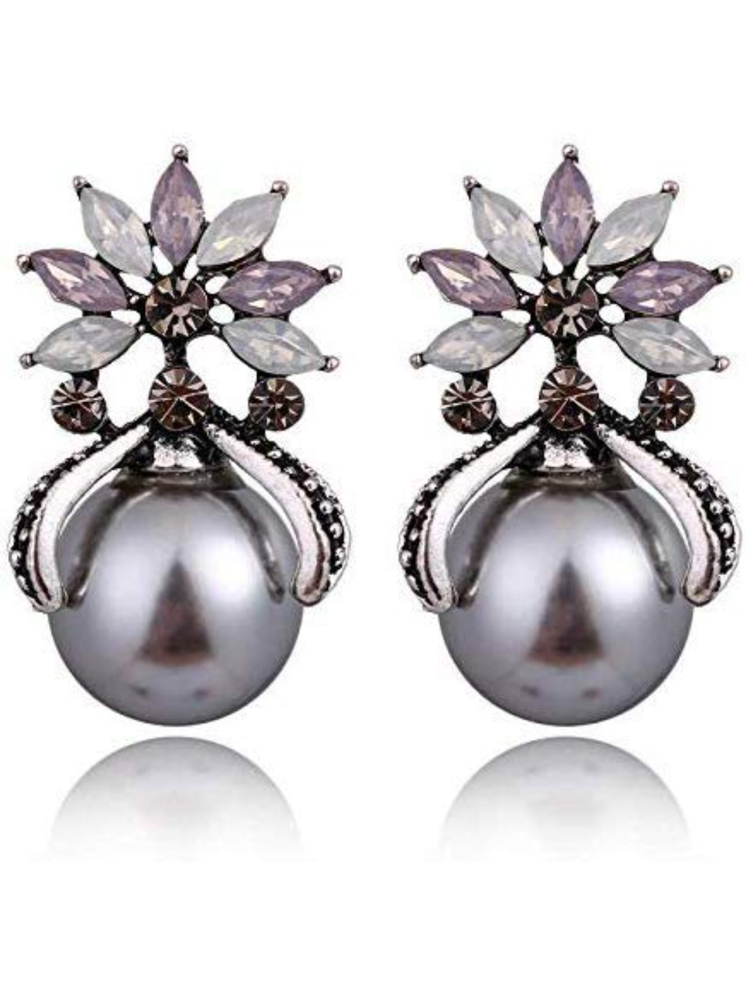 YouBella Jewellery Valentine Gifts for Her Combo of Gold plated Rose Flower and Earrings for Girls/Women