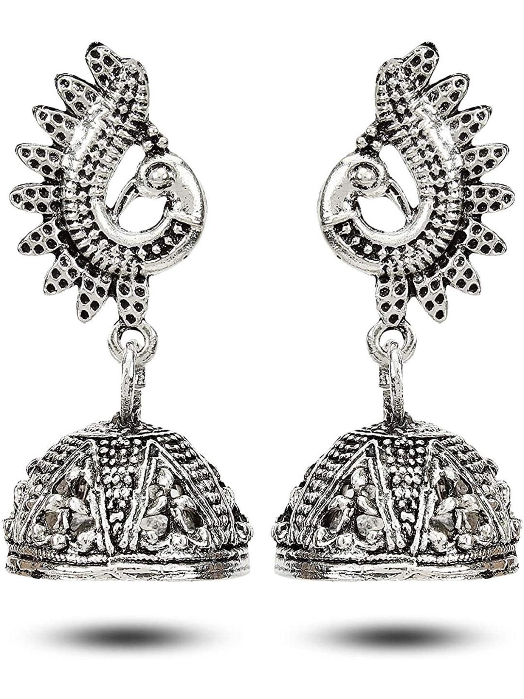 Valentine Gifts for Her : YouBella Jewellery Combo of Gold plated Rose Flower and Jhumka Earrings for Girls/Women