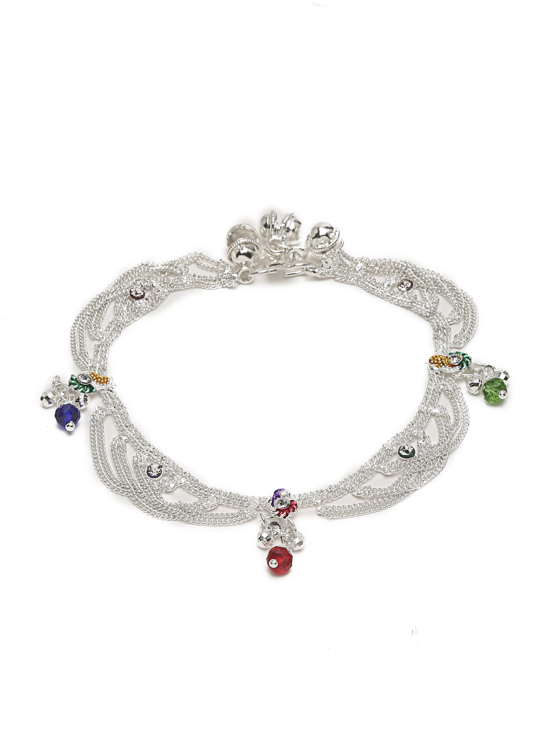 YouBella Jewellery Silver Plated Stylish Handmade Anklets for Girls and Women