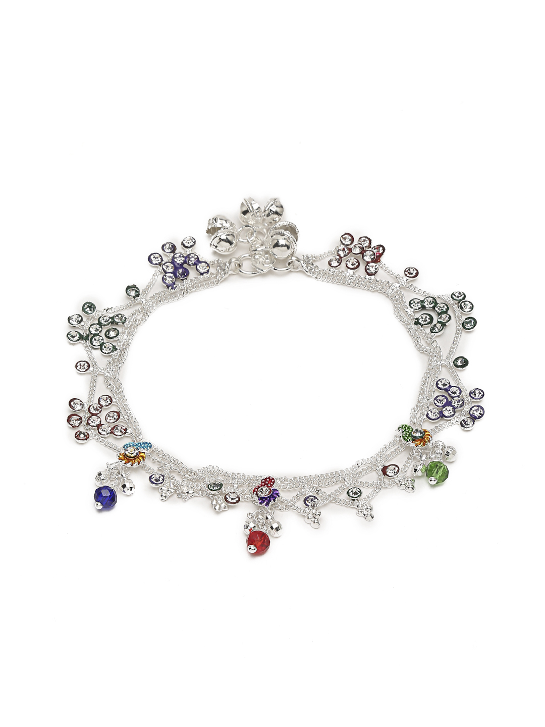 YouBella Jewellery Silver Plated Stylish Handmade Anklets for Girls and Women