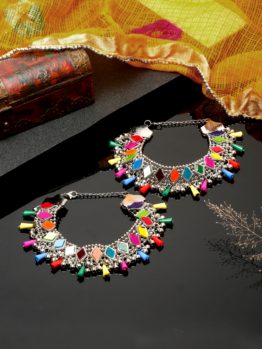 YouBella Jewellery Celebrity Inspired Adjustable Anklet/Payal for Women/Girls