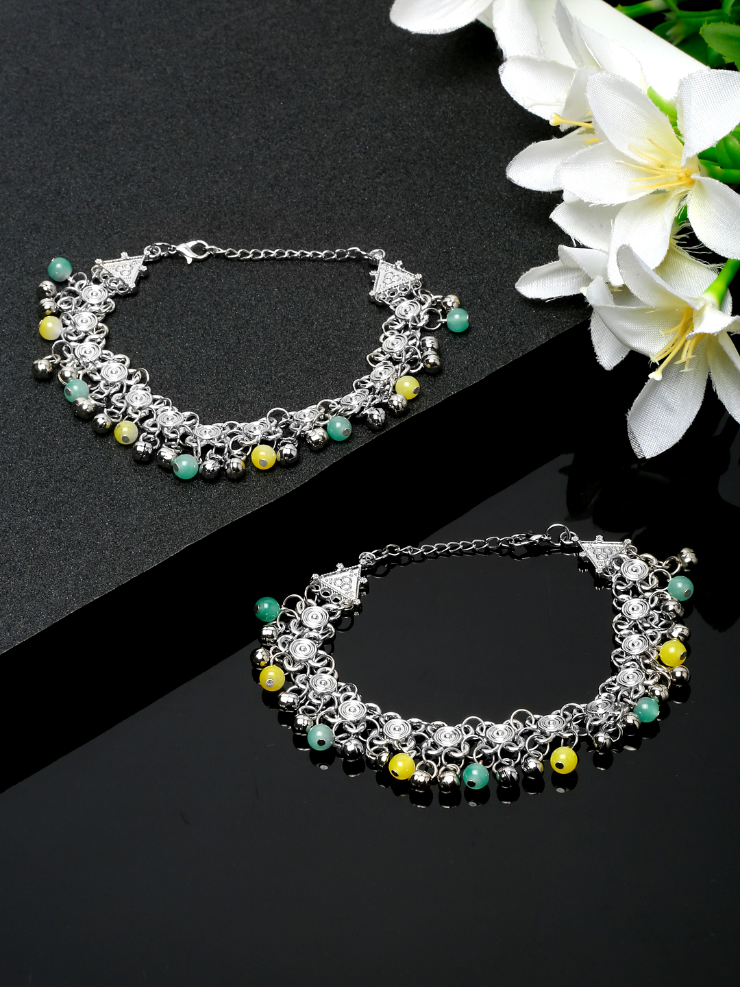 YouBella Jewellery Celebrity Inspired Adjustable Anklet/Payal for Women/Girls