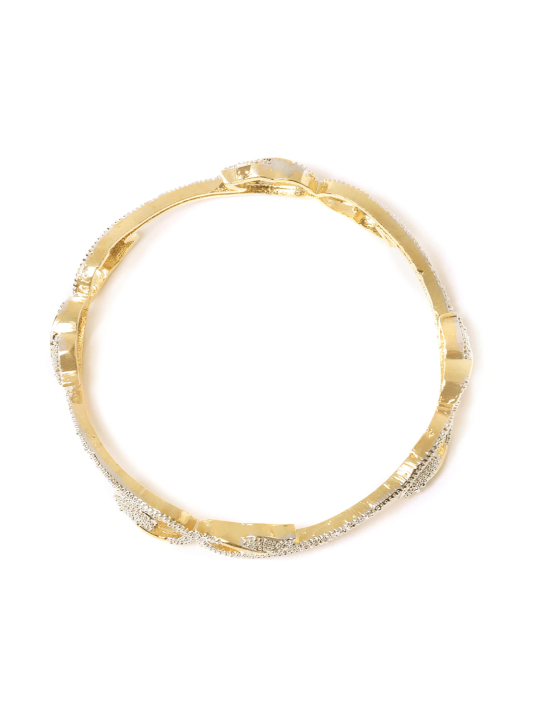 YouBella White Gold Plated American Diamond Bangles for Women