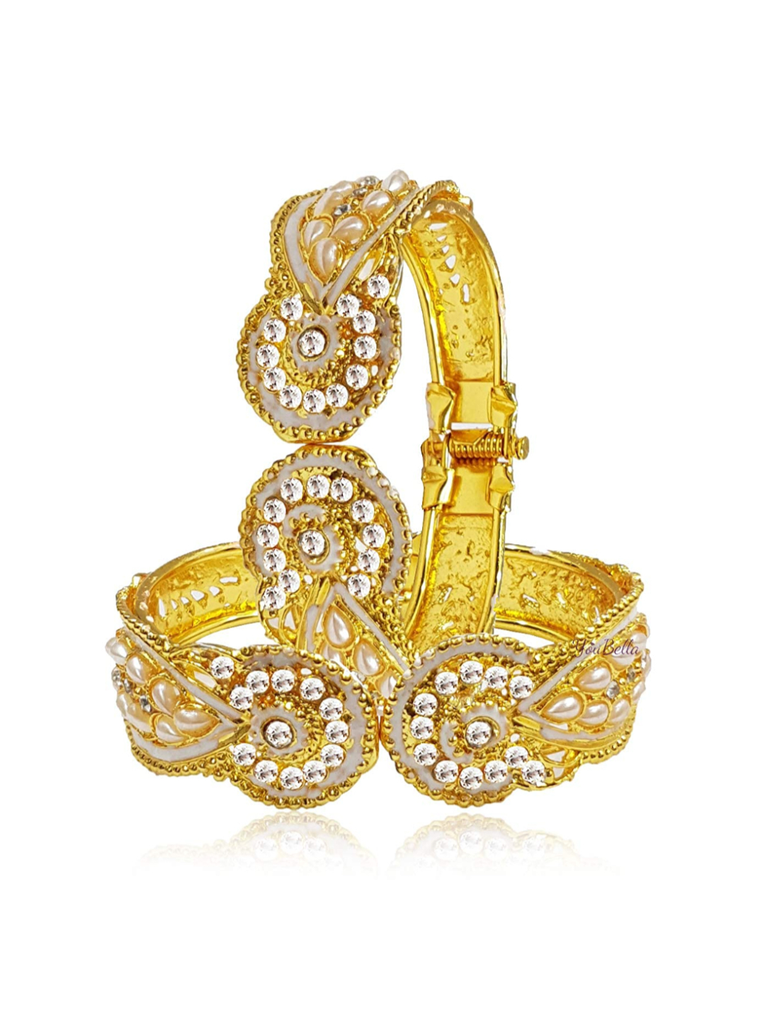 YouBella Antique Style Gold Plated Jewellery Bangles for Women
