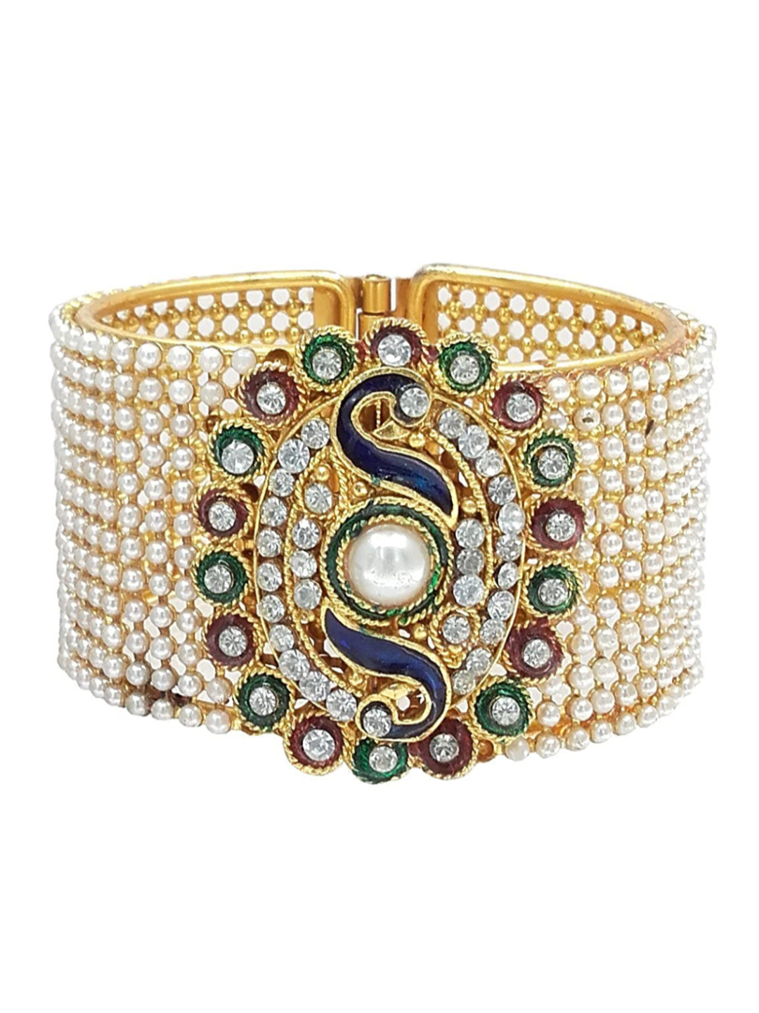 YouBella Traditional Pearl Jewellery Kara Bangle for Girls and Women
