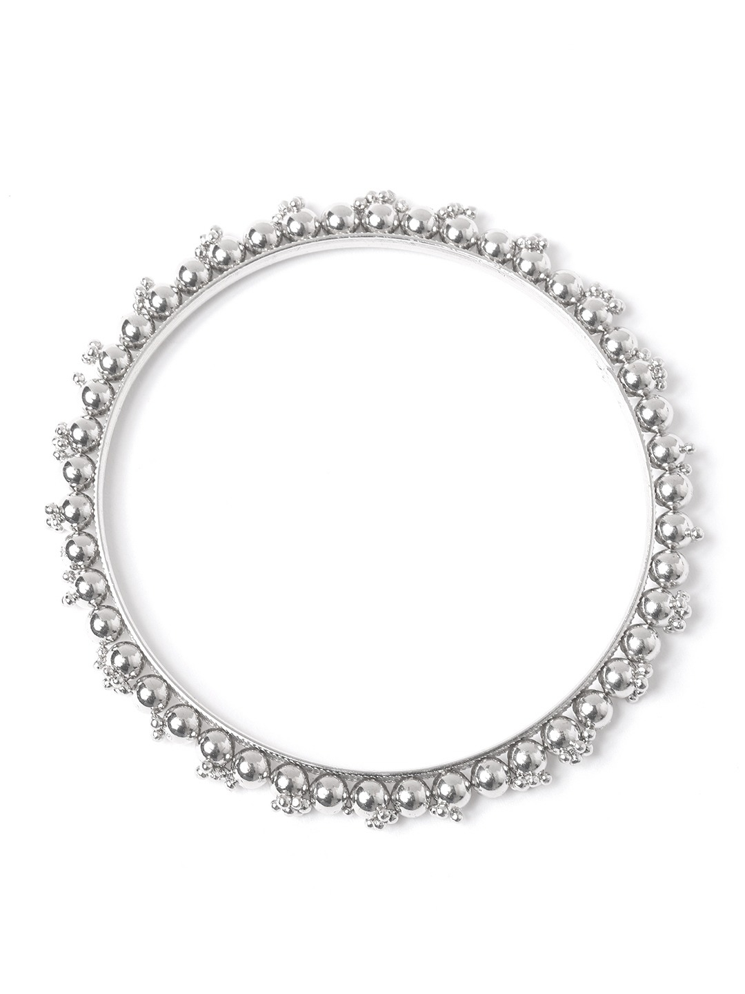 YouBella Set of 20 Silver-Plated Beaded Bangles