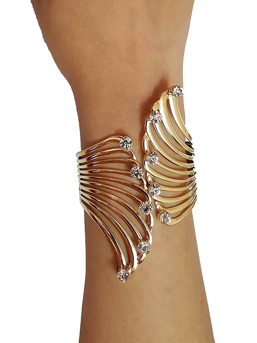YouBella Stylish Party Wear Jewellery Gold Plated Kadaa for Women (Multi)(YBBN_91170)