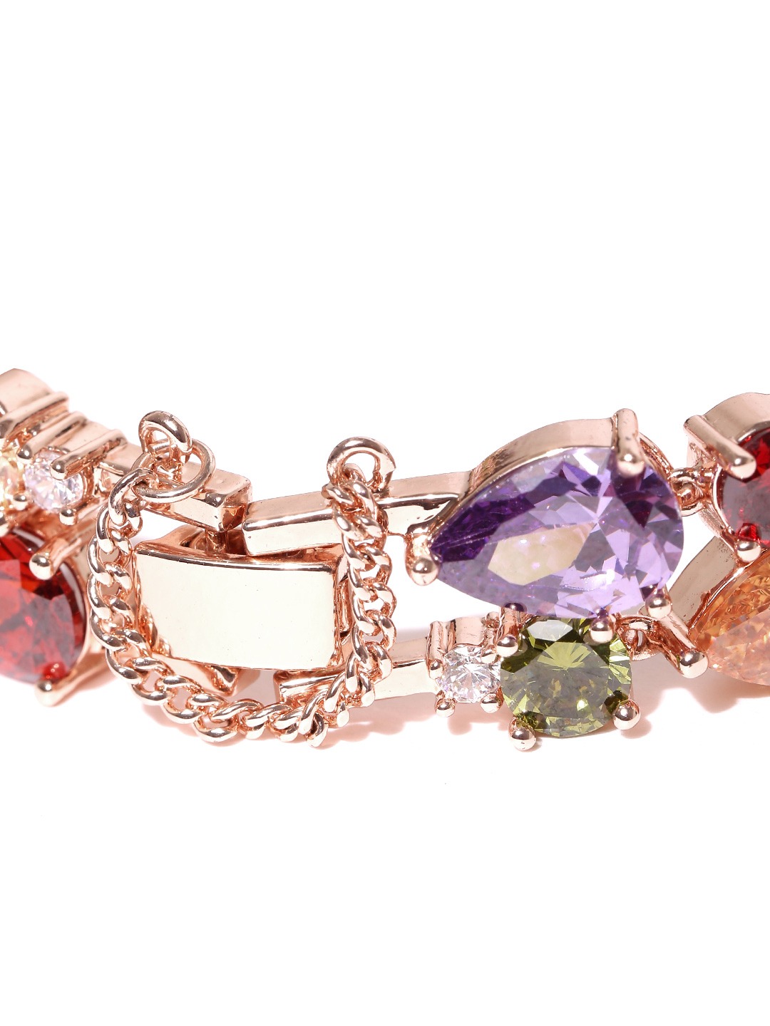 YouBella Jewellery Valentine Collection Golden Gold-plated AAA Swiss Zircon Bangle Bracelet for Girls and Women