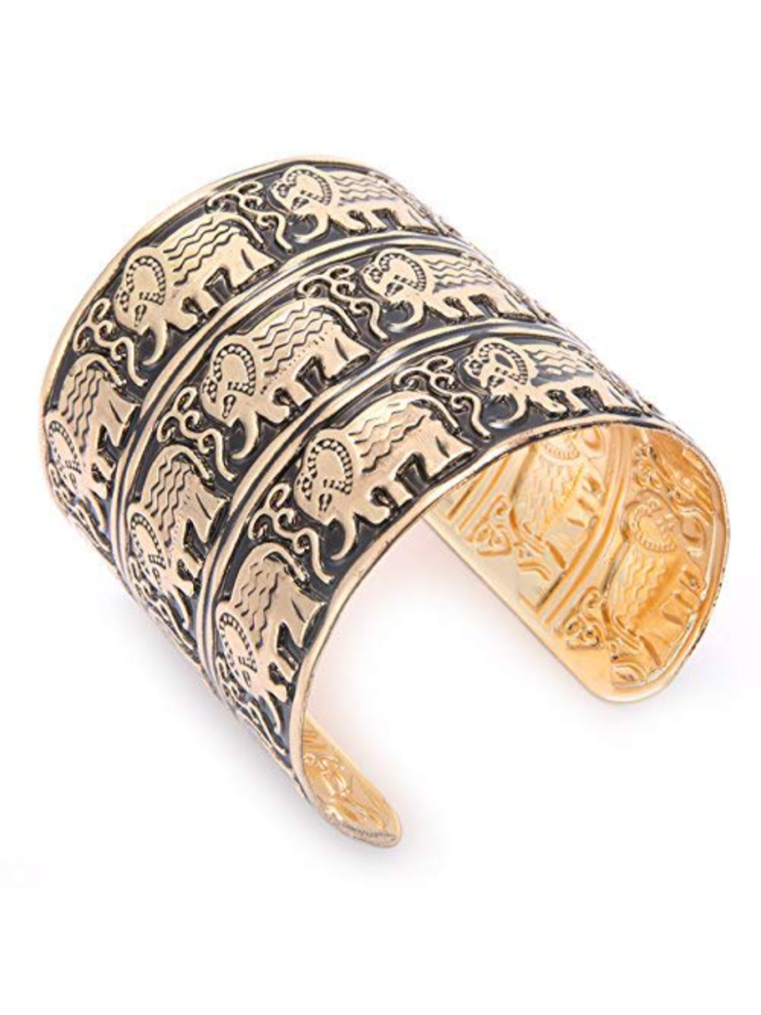 YouBella Jewellery Charm Bangle Bracelet with Beautiful Elephant Engraving for Girls and Women