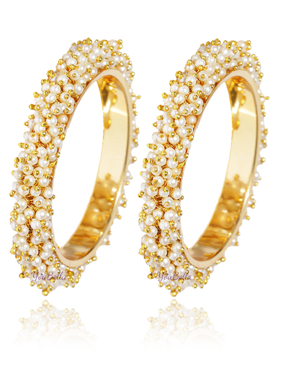 Best Valentine Gift : YouBella Jewellery Valentine Collection Combo of Bangle and Neckalce Set for Girls and Women (2.8)