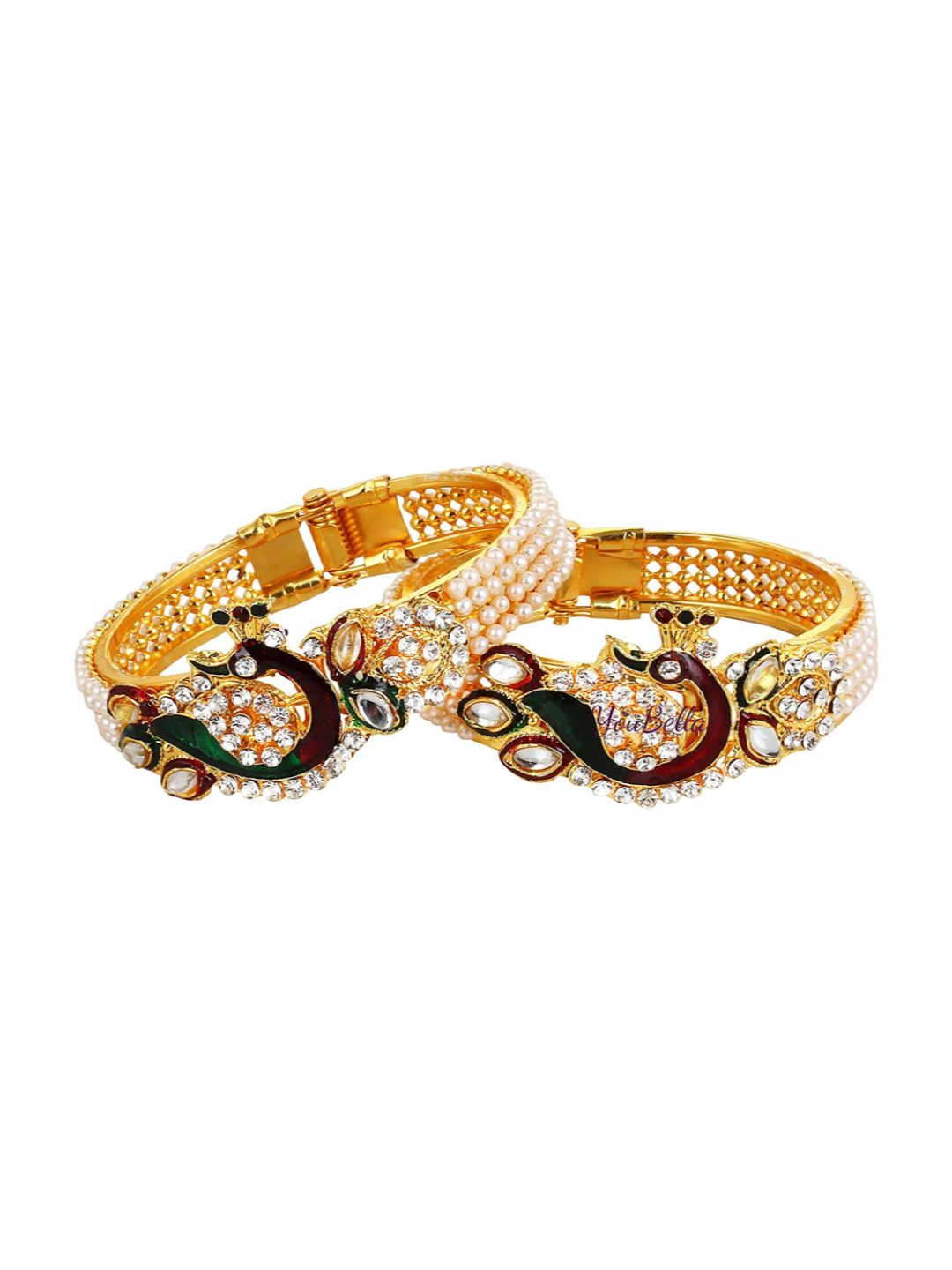 YouBella Jewellery Traditional Gold Plated Bracelet Bangle Set For Girls and Women