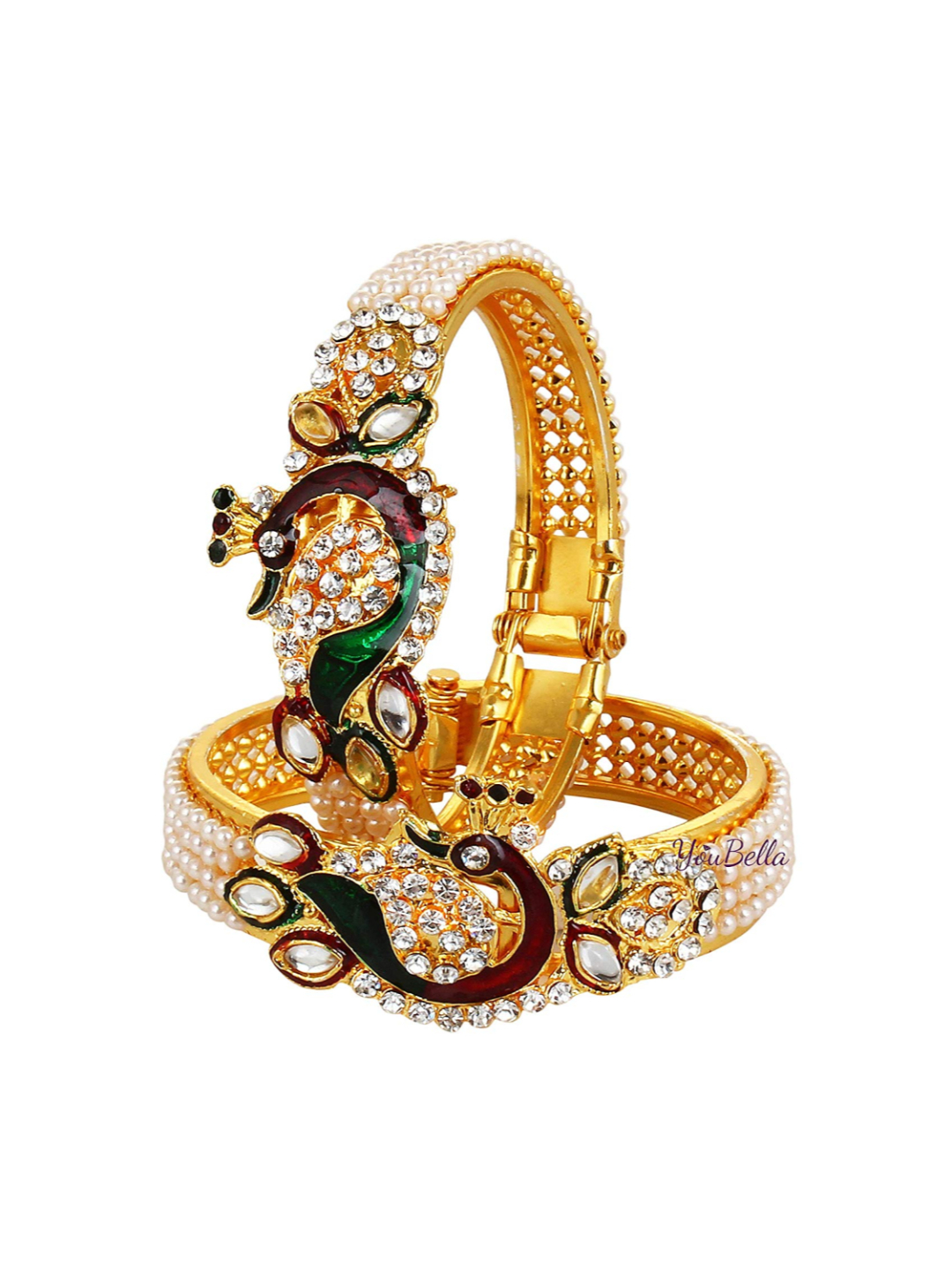 YouBella Jewellery Traditional Gold Plated Bracelet Bangle Set For Girls and Women
