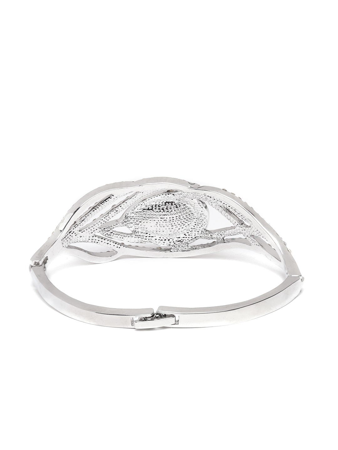 YouBella Jewellery Silver Plated Crystal Bracelet Bangle Jewellery for Girls and Women