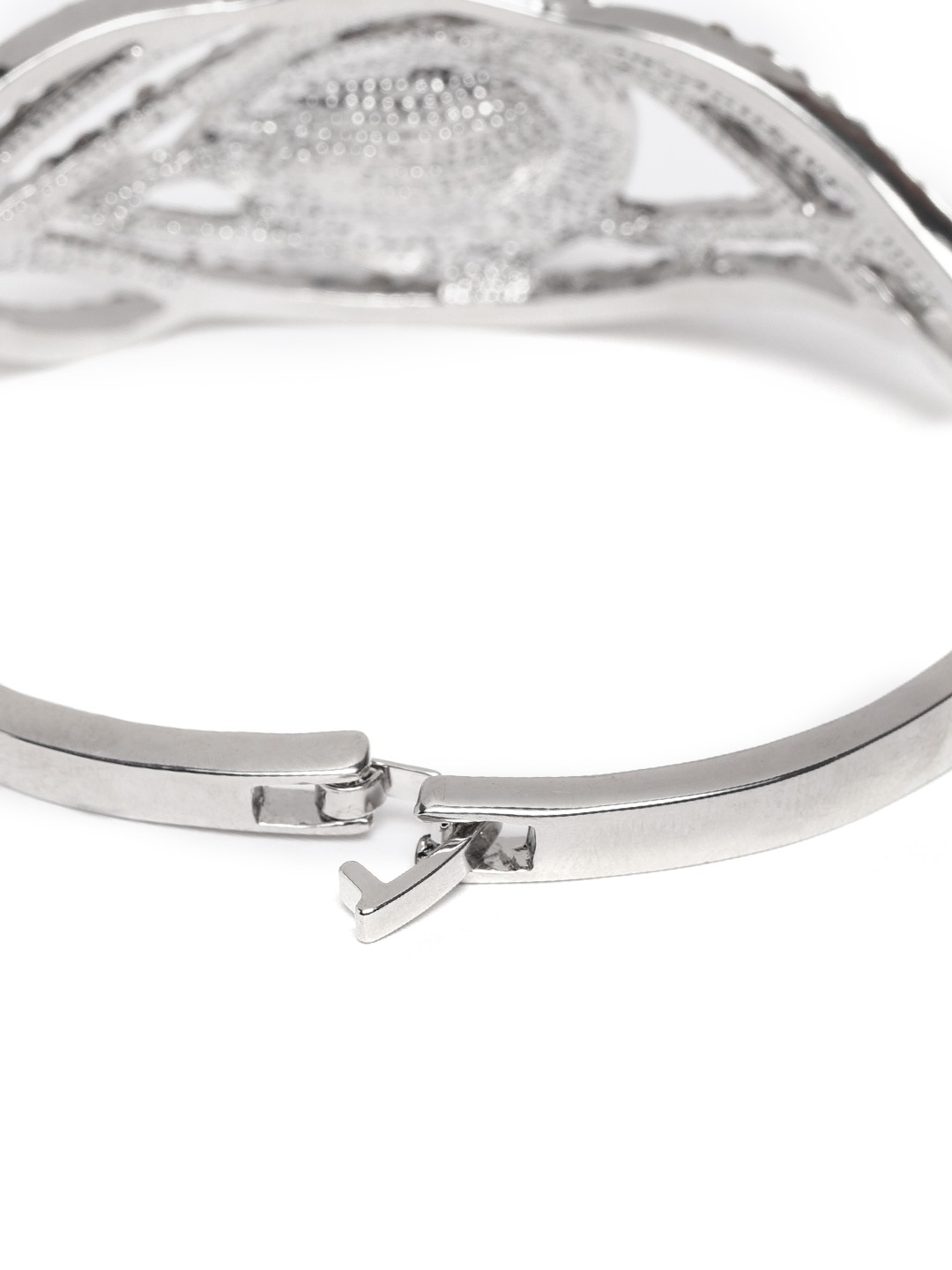 YouBella Jewellery Silver Plated Crystal Bracelet Bangle Jewellery for Girls and Women