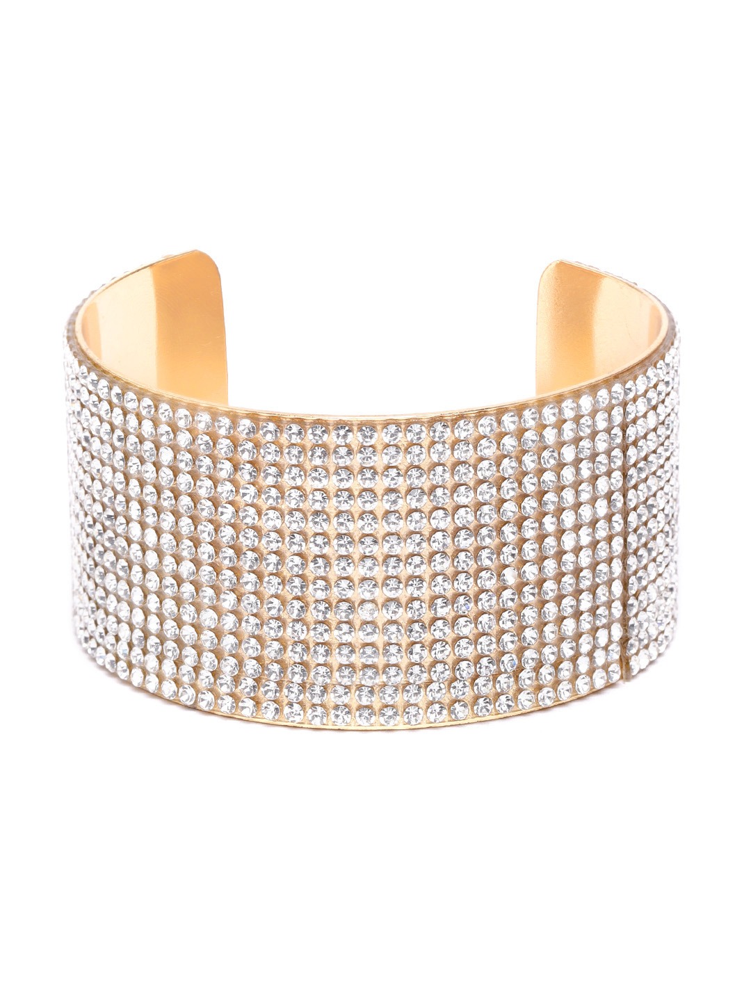 YouBella Combo of Silver Crystal Bracelet Bangles Set Jewellery for Women