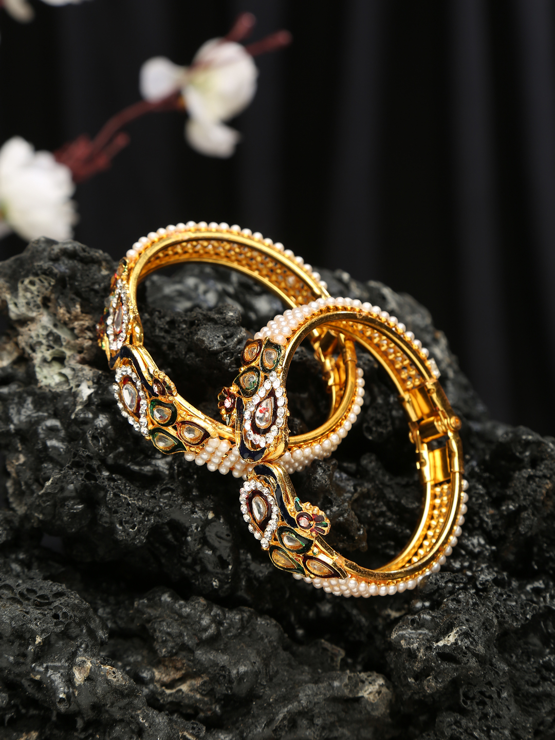 YouBella Jewellery Traditional Gold Plated Bracelet Bangle Set for Girls and Women