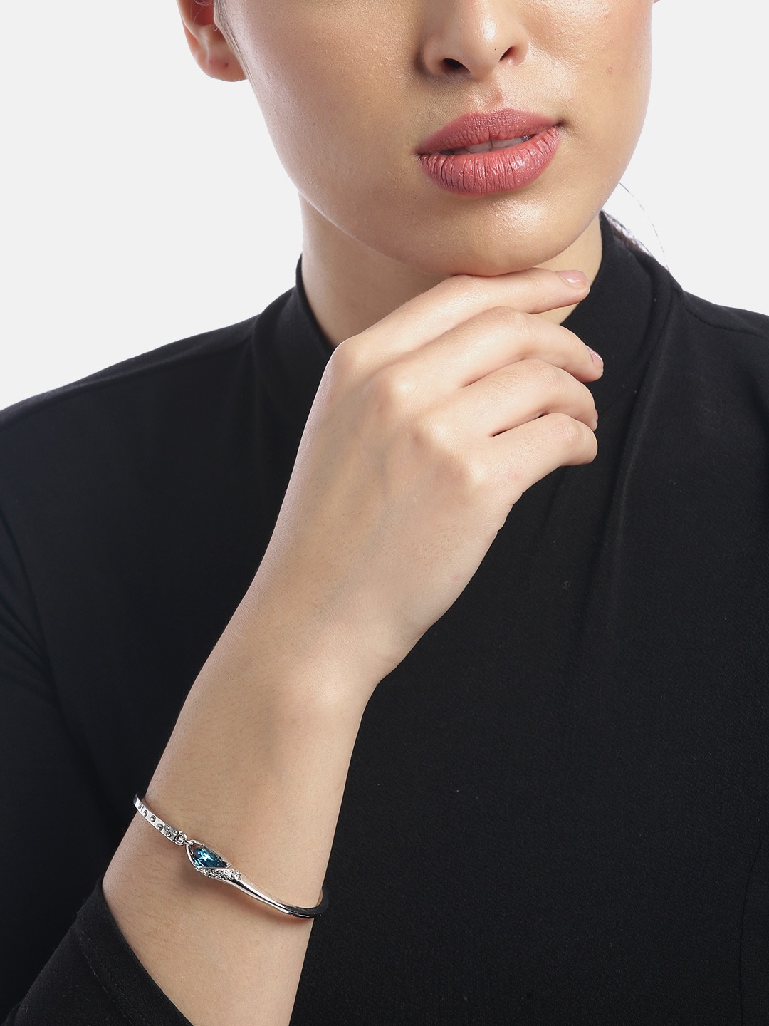YouBella Stylish Party Wear Jewellery Silver Plated Bangle Set for Women (Multi-Color)(YBBN_91363)