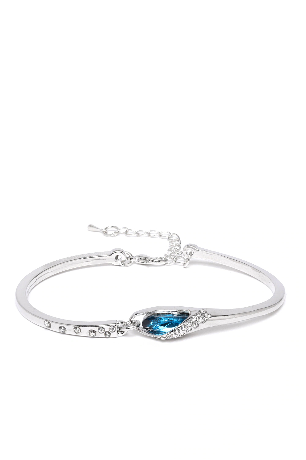 YouBella Rose Gold-Toned  Peach-Coloured Heart-Shaped Stone-Studded Bracelet