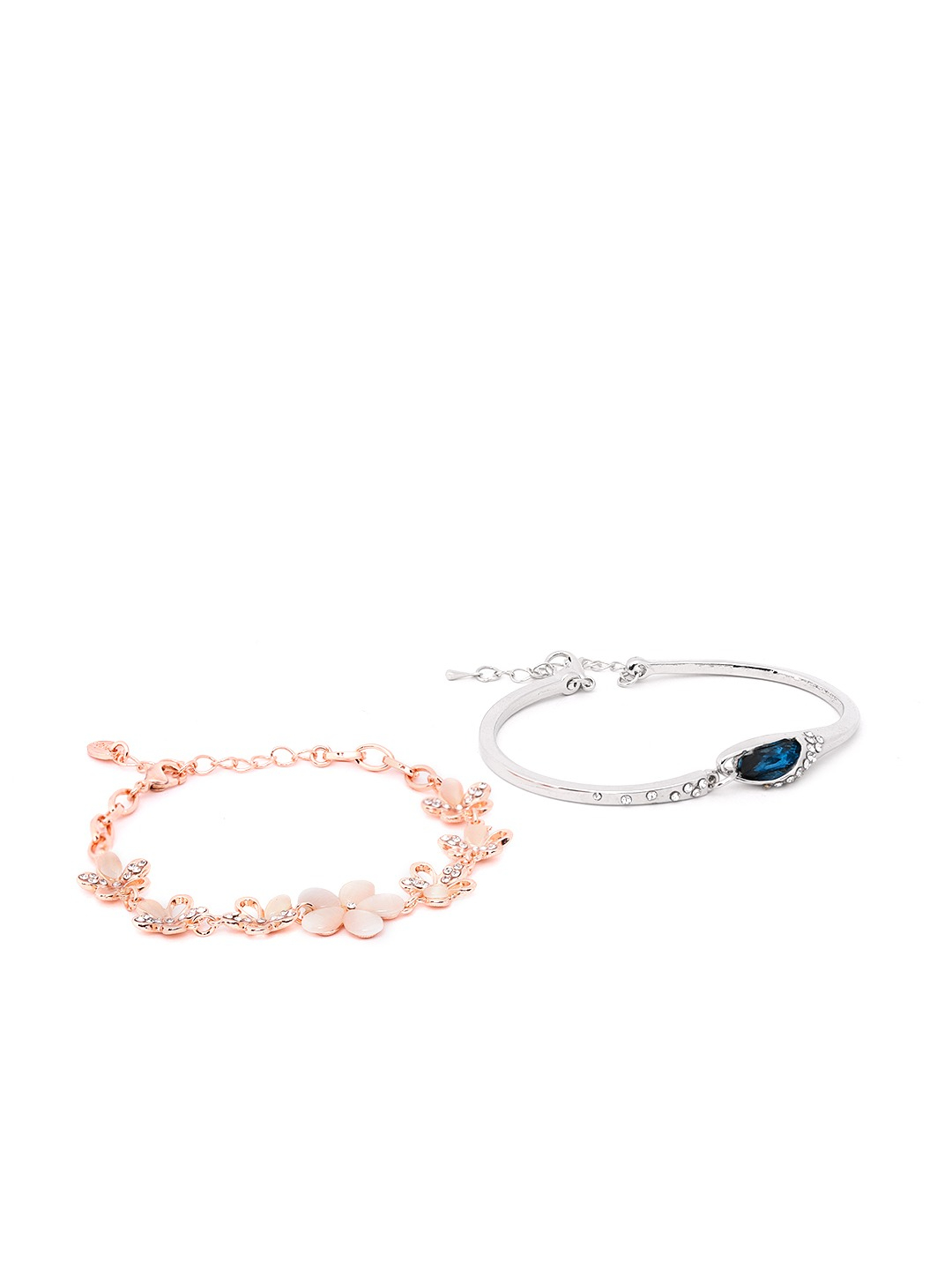 YouBella Gold-Plated Stone Studded Link Bracelet