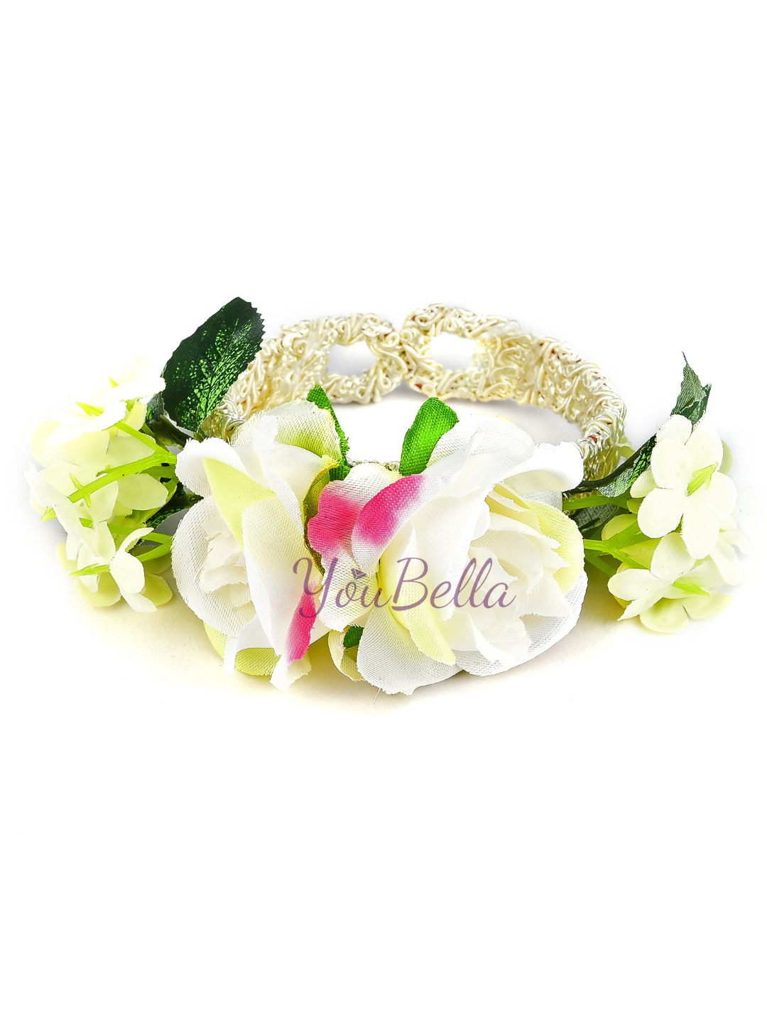 YouBella Gold Plated Floral Bracelet Bangle for Women (Multicolour)