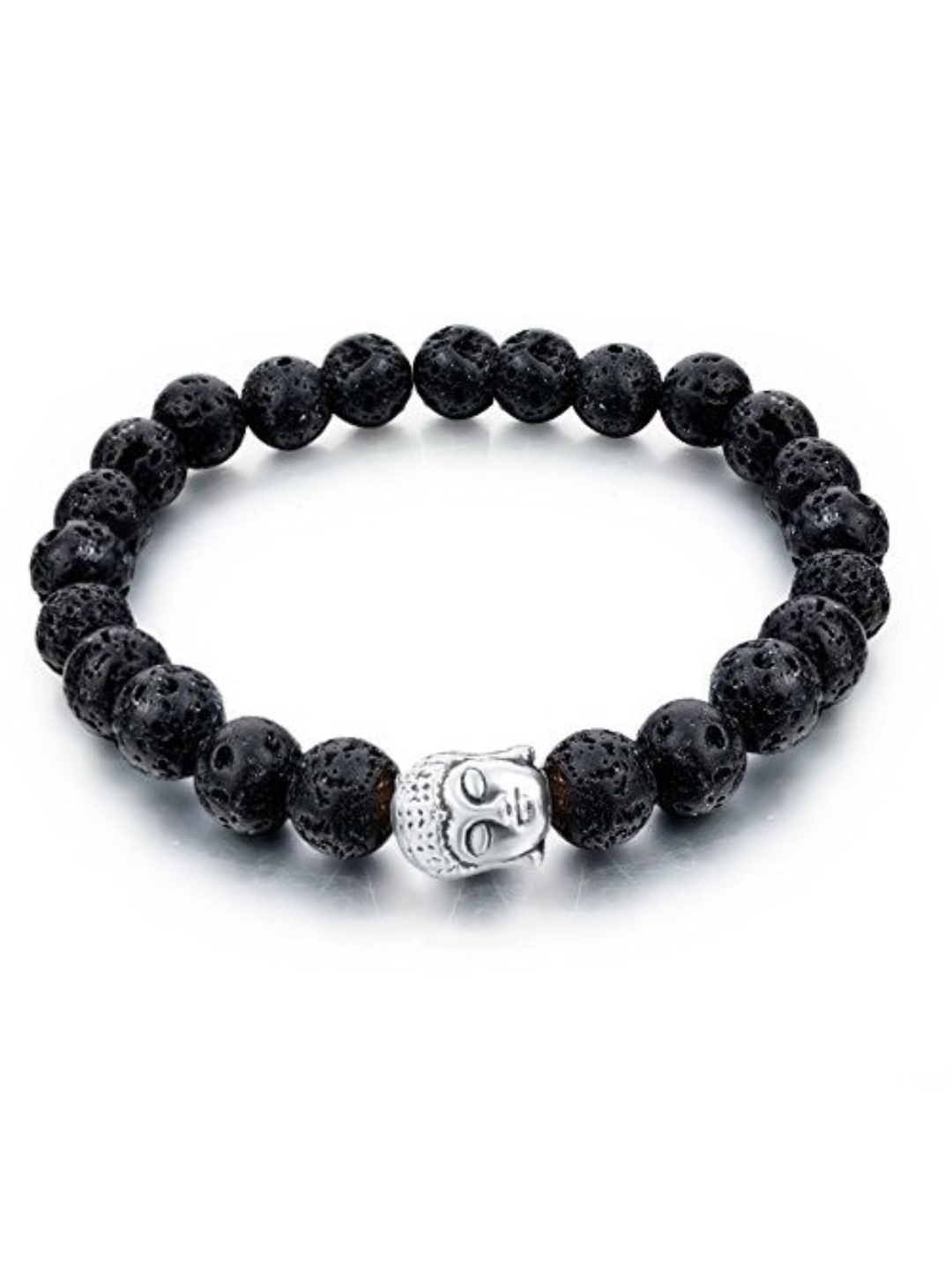 YouBella Unisex Divine Buddha Black Beads Natural Healing Stones (Combo)