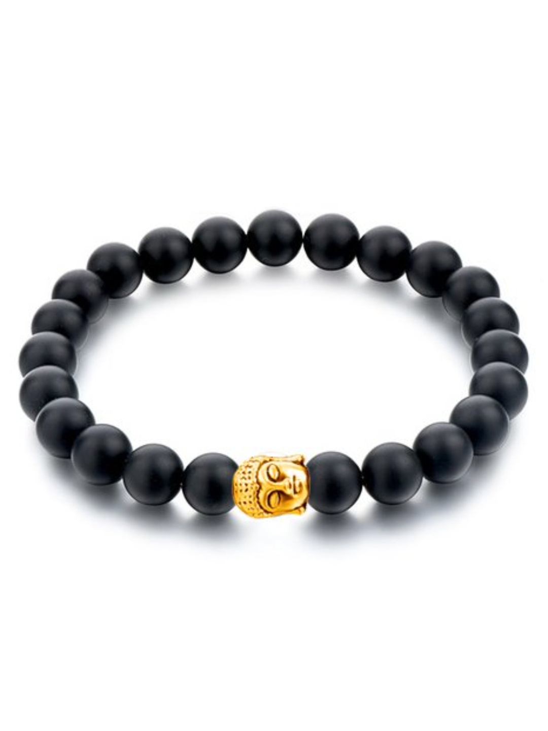 YouBella Fashion Jewellery Natural Healing Stones Divine Gold Plated Black and White Beads Bracelet for Couple