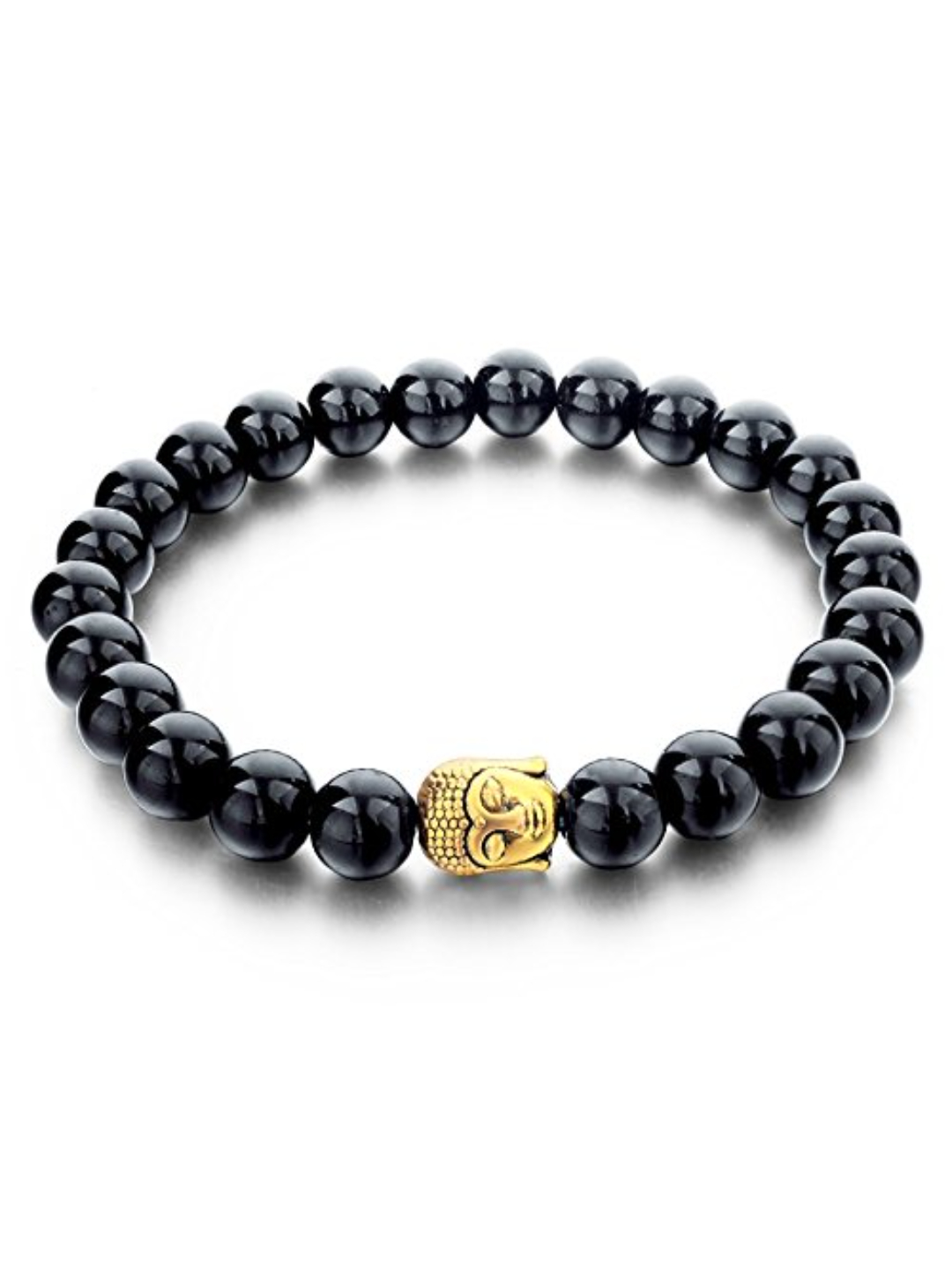 YouBella Fashion Jewellery Natural Healing Stones Divine Black and White Beads Daily Fancy Stylish Couple Bracelet for Men/Women/Boys/Girls